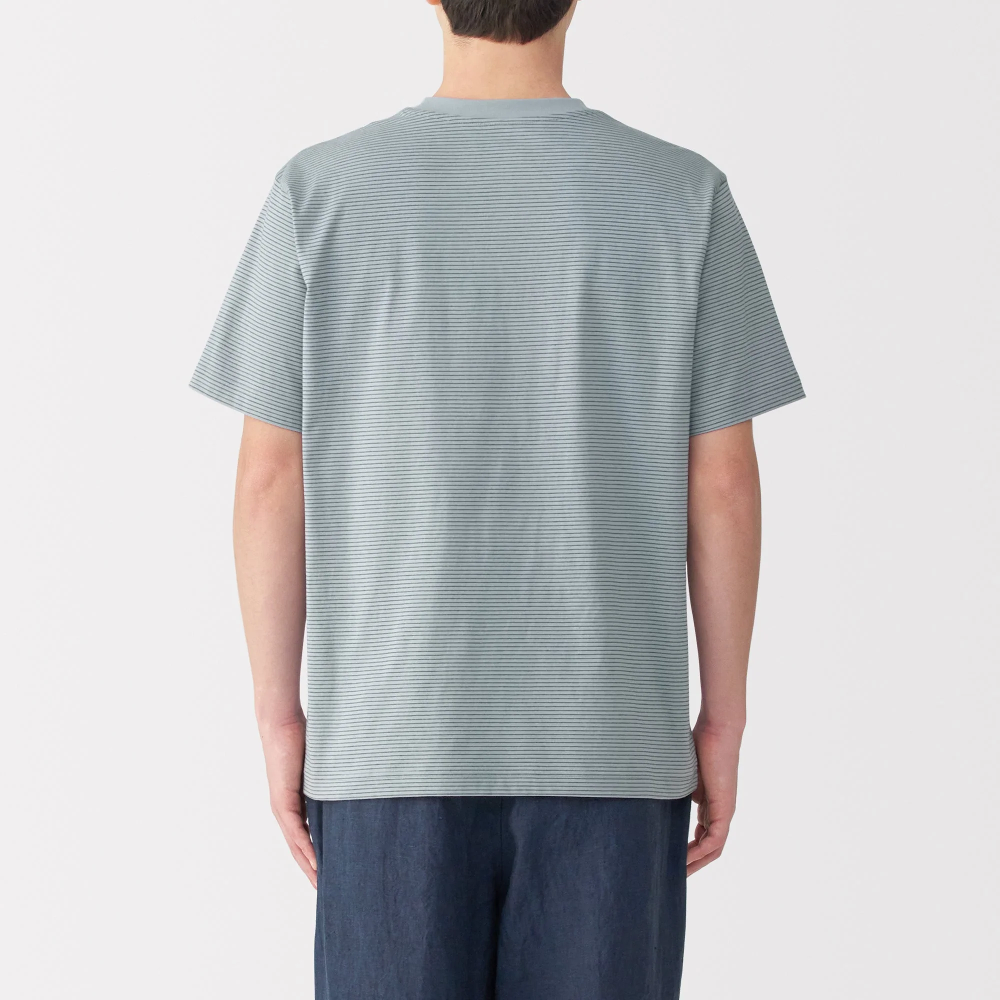 Men's Jersey Crewneck Striped T-Shirt - Image 34