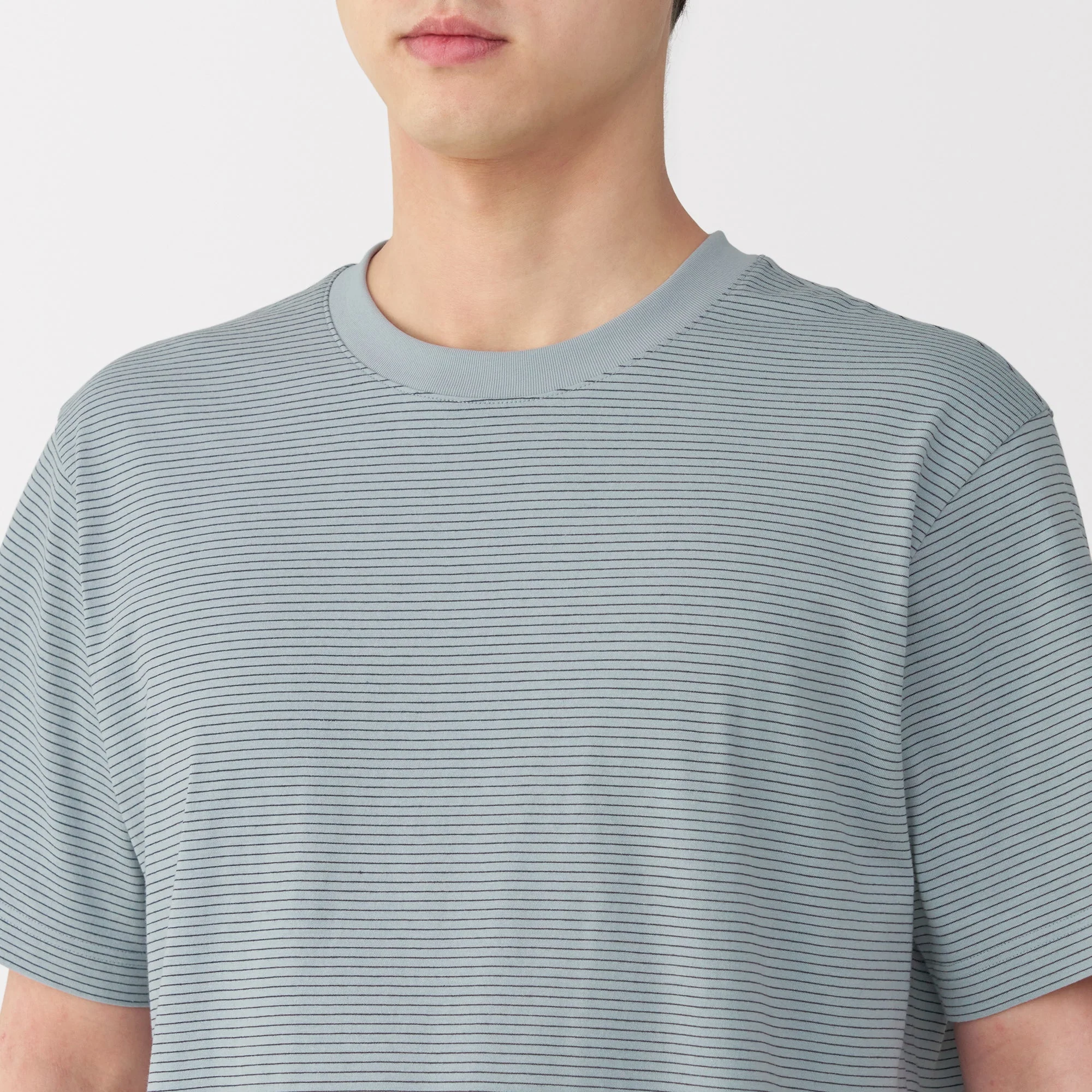Men's Jersey Crewneck Striped T-Shirt - Image 35
