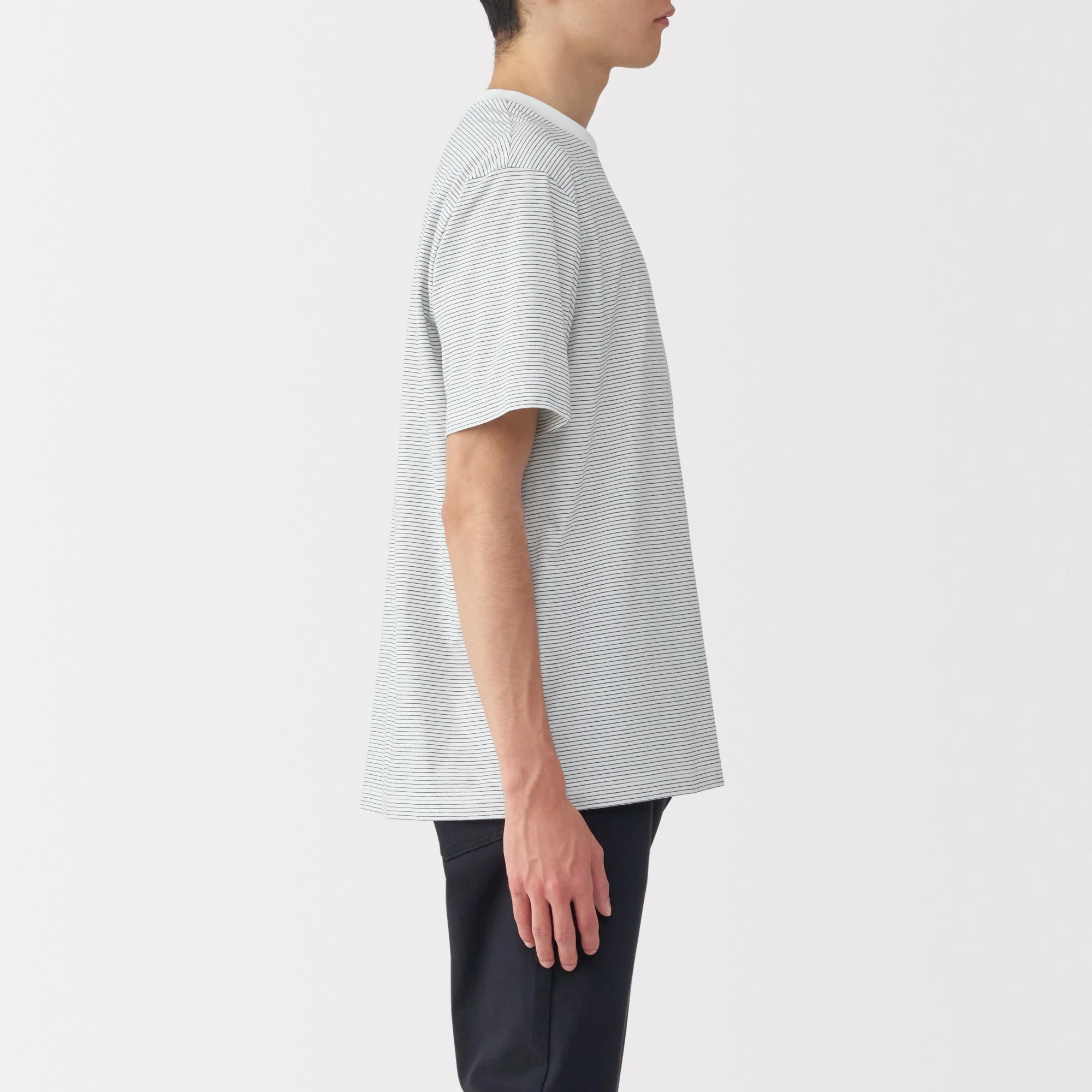 Men's Jersey Crewneck Striped T-Shirt - Image 5