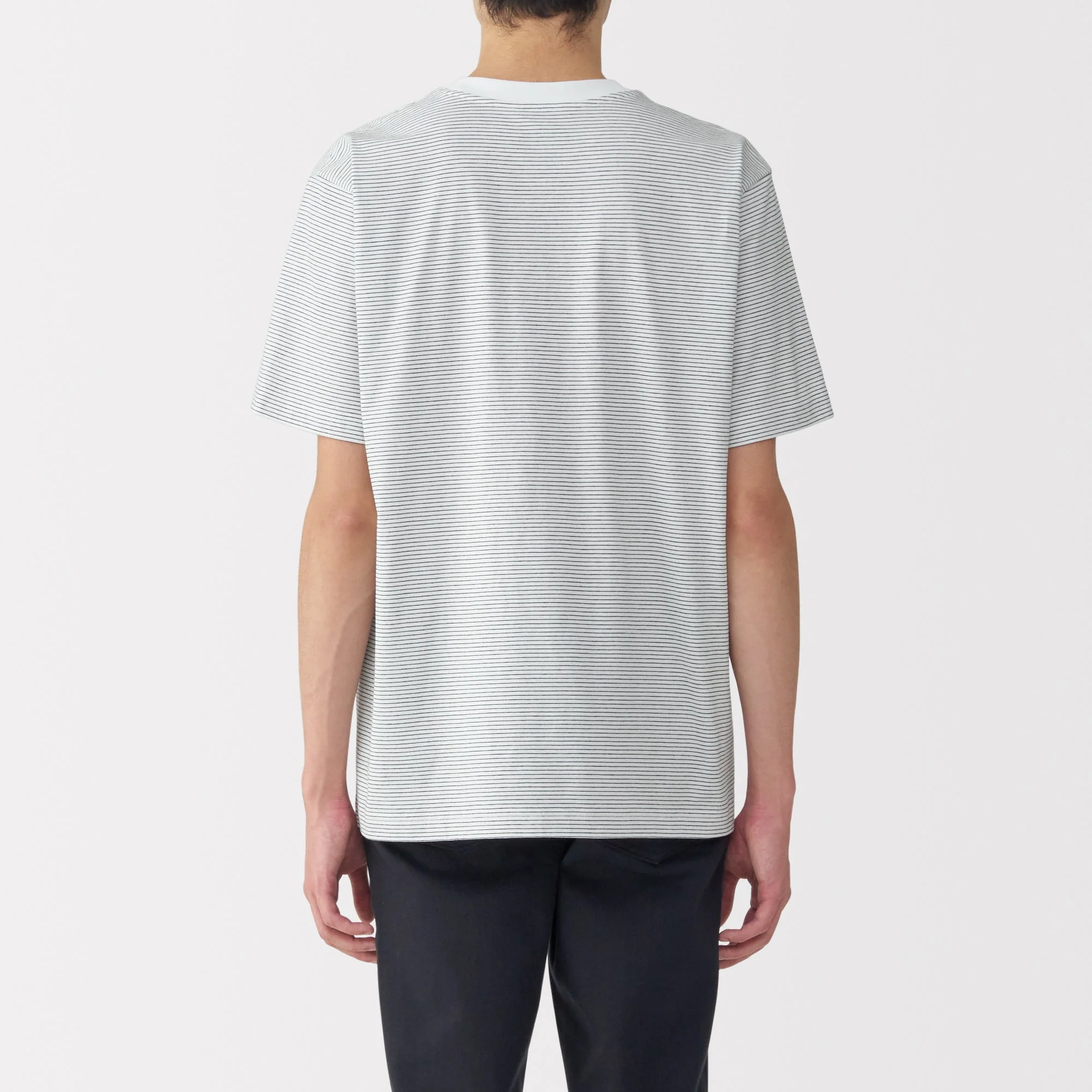 Men's Jersey Crewneck Striped T-Shirt - Image 6