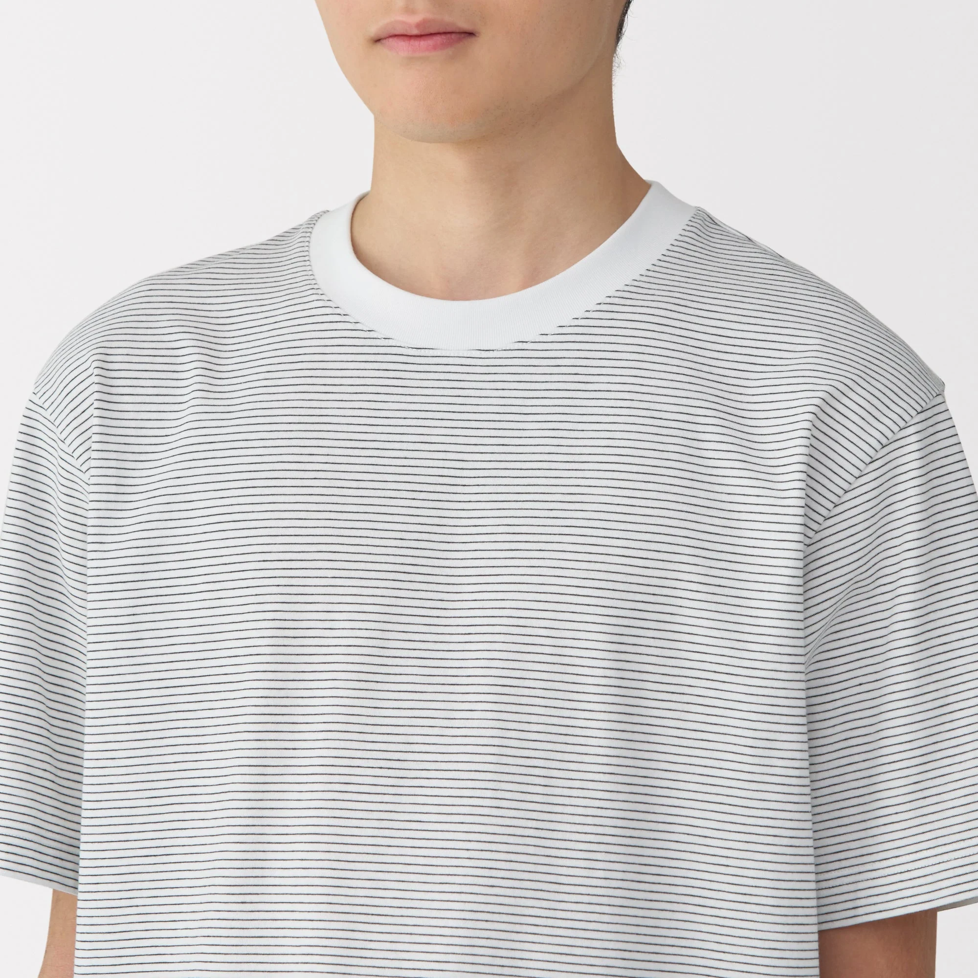 Men's Jersey Crewneck Striped T-Shirt - Image 7
