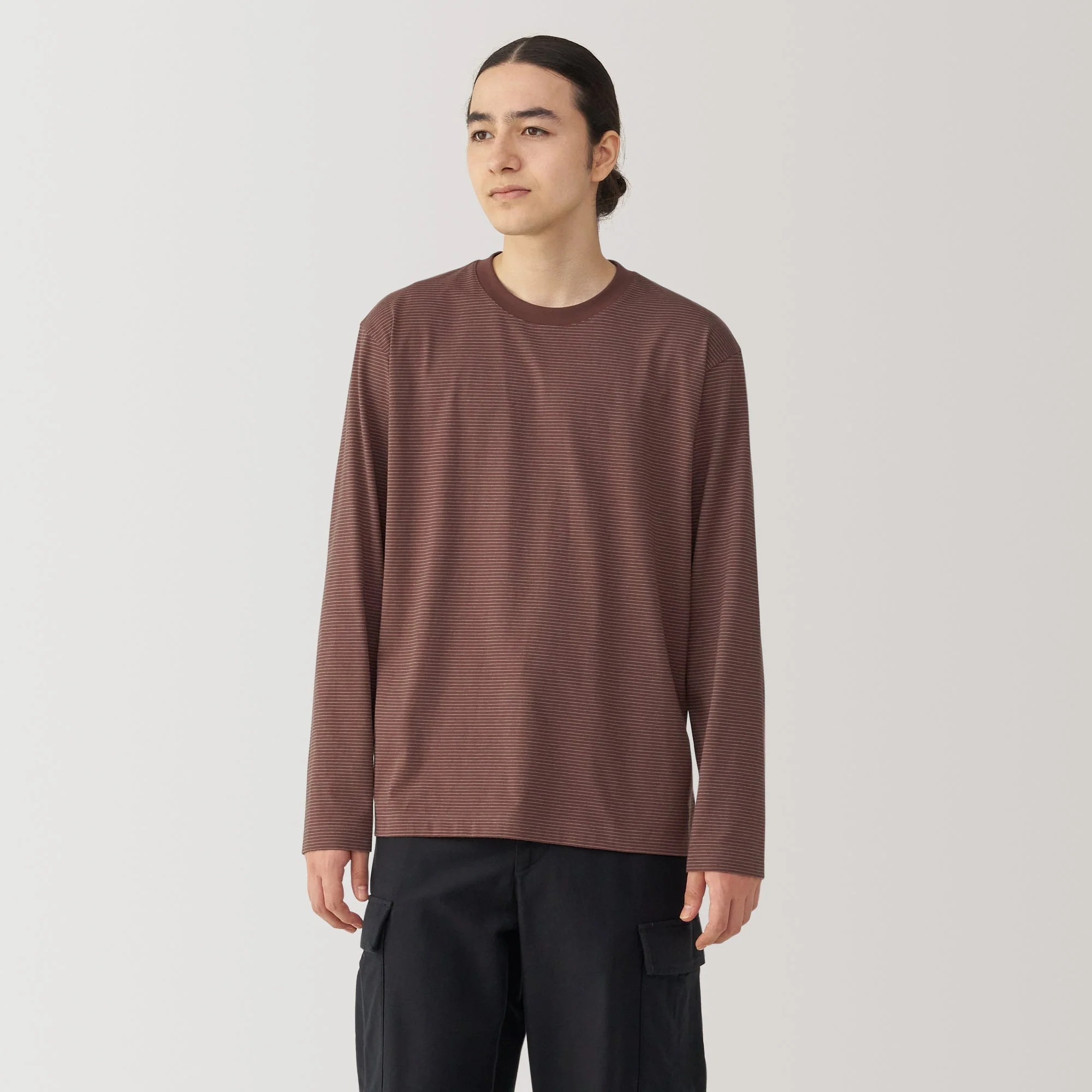 Men's Jersey Crewneck Striped T-Shirt - Image 10