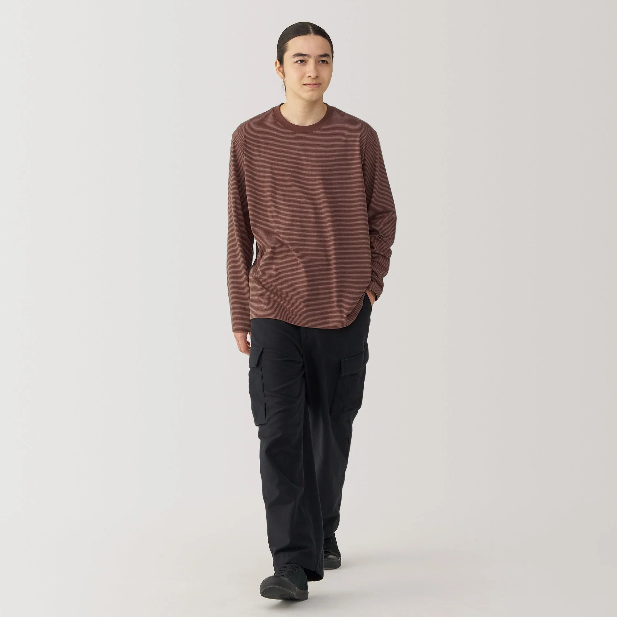 Men's Jersey Crewneck Striped T-Shirt - Image 11
