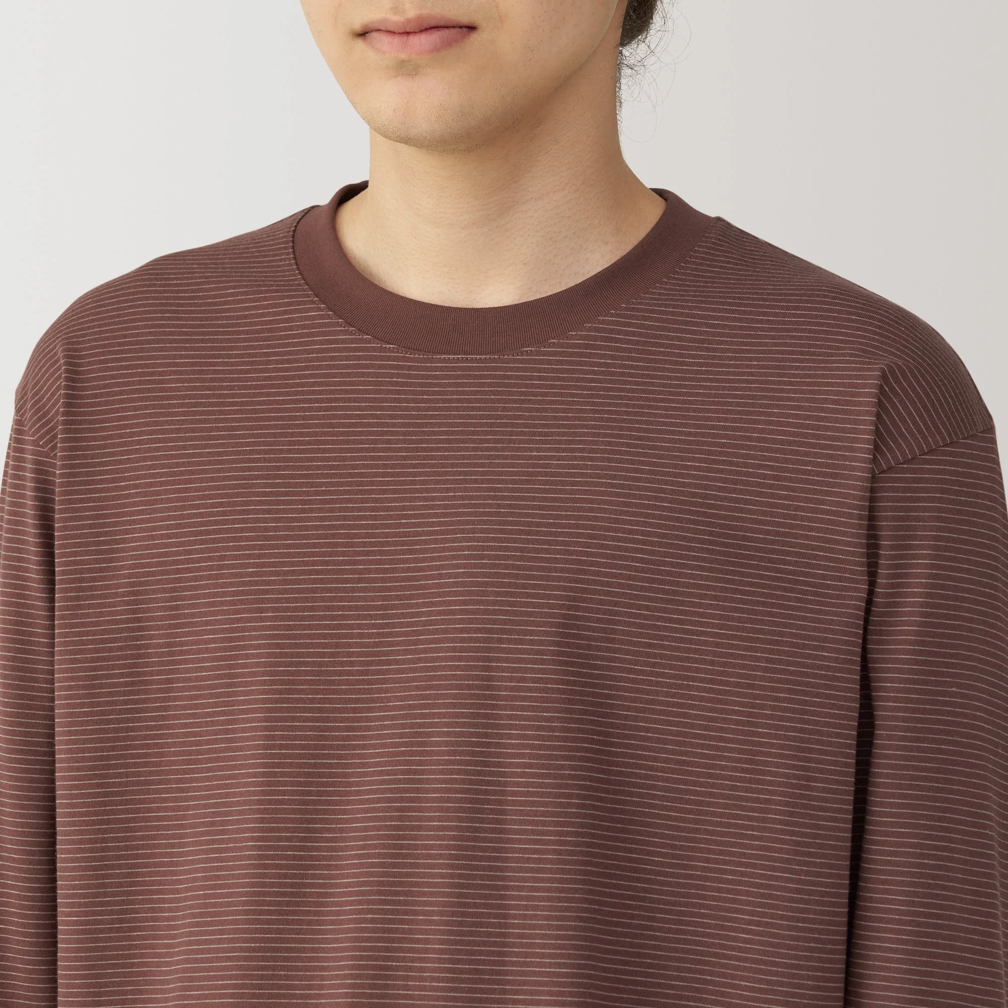 Men's Jersey Crewneck Striped T-Shirt - Image 14