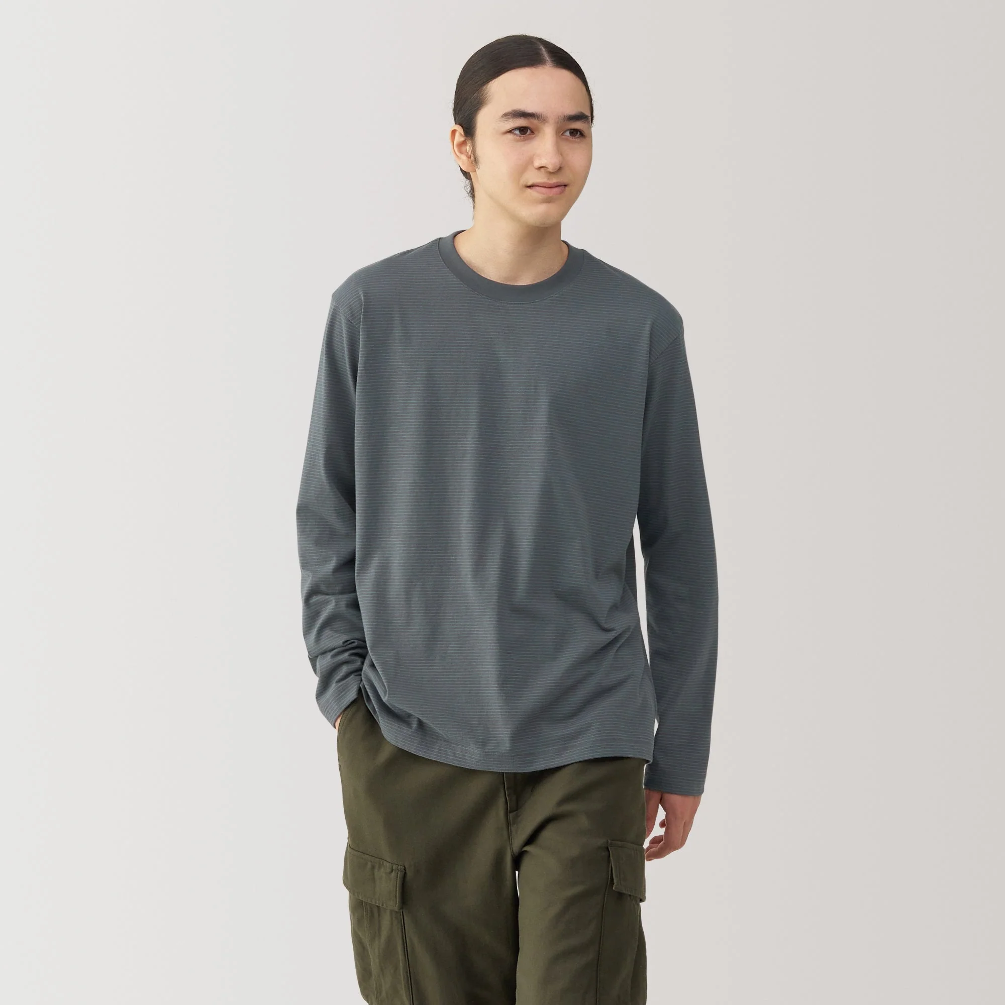 Men's Jersey Crewneck Striped T-Shirt - Image 17