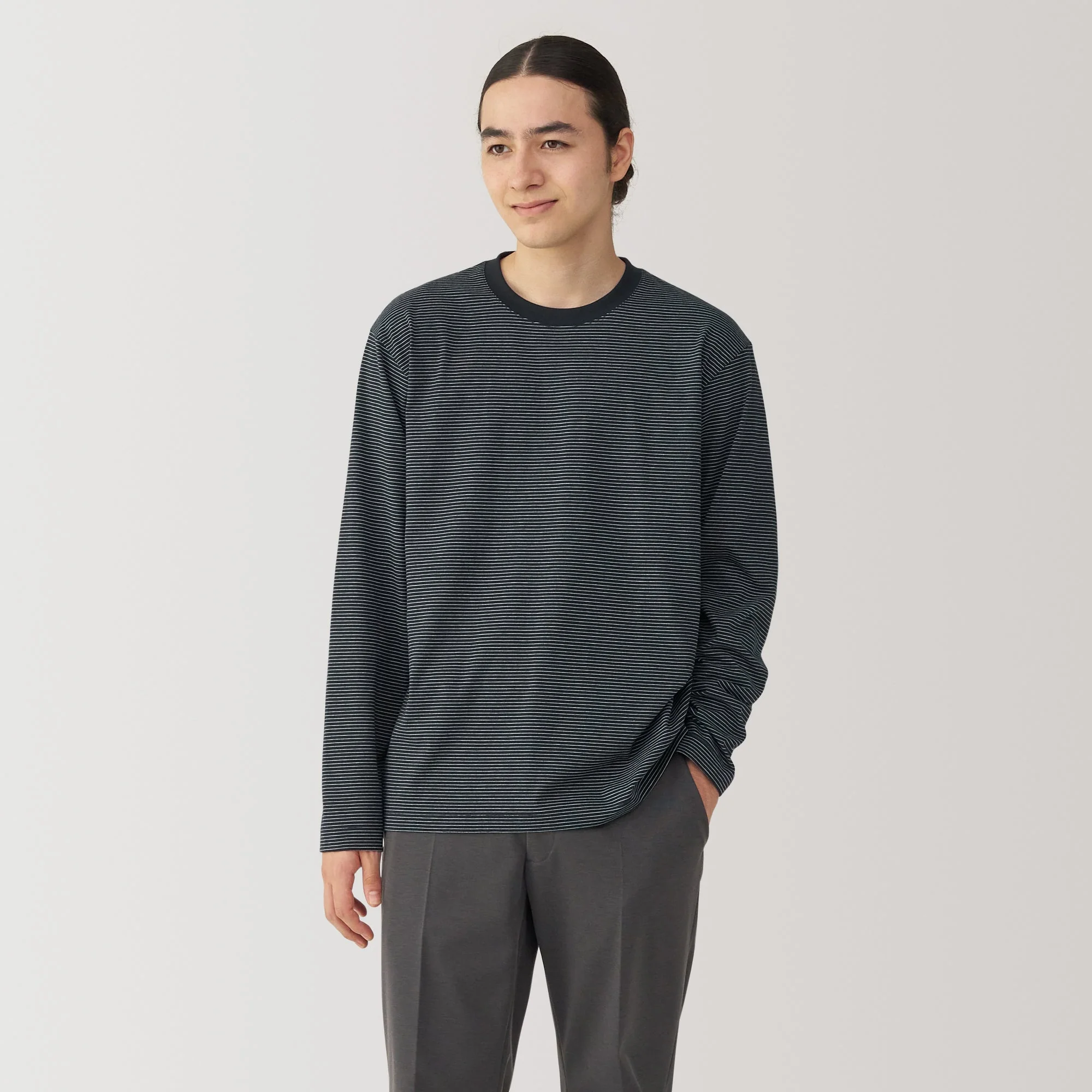 Men's Jersey Crewneck Striped T-Shirt - Image 24