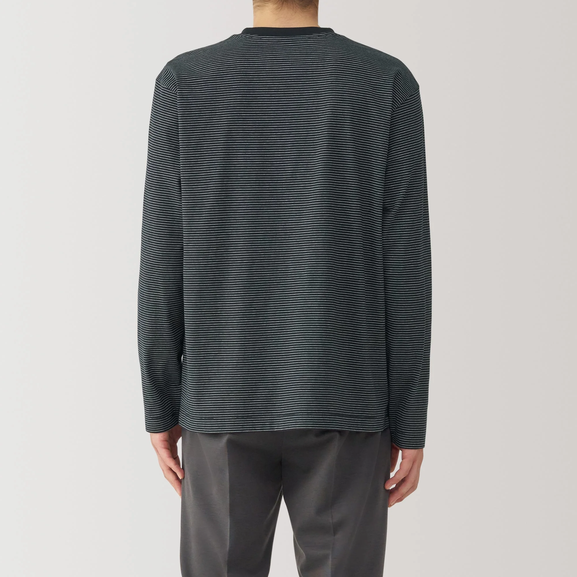 Men's Jersey Crewneck Striped T-Shirt - Image 27