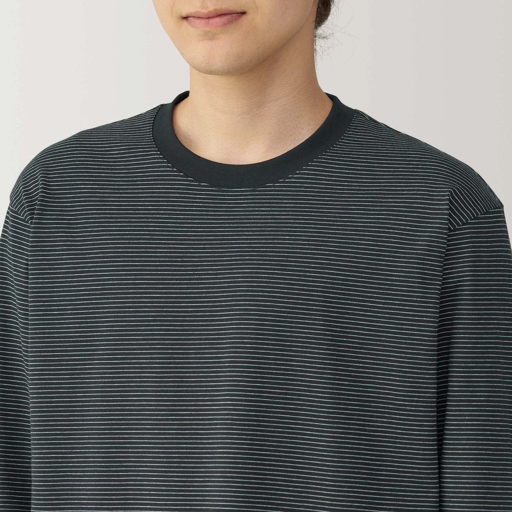 Men's Jersey Crewneck Striped T-Shirt - Image 28