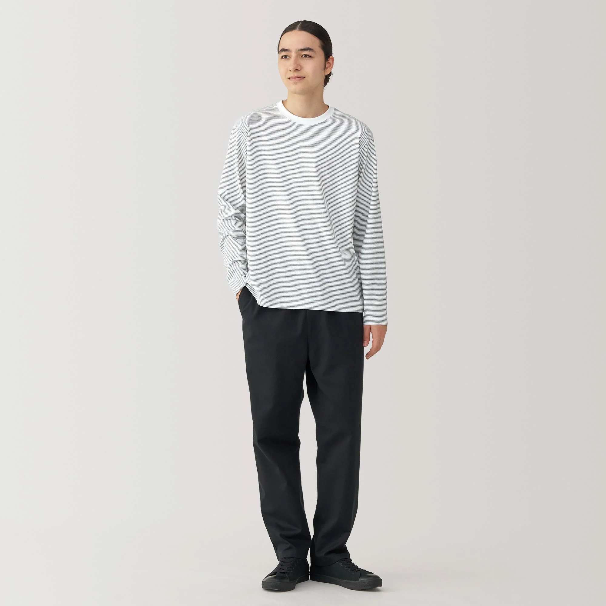 Men's Jersey Crewneck Striped T-Shirt - Image 4