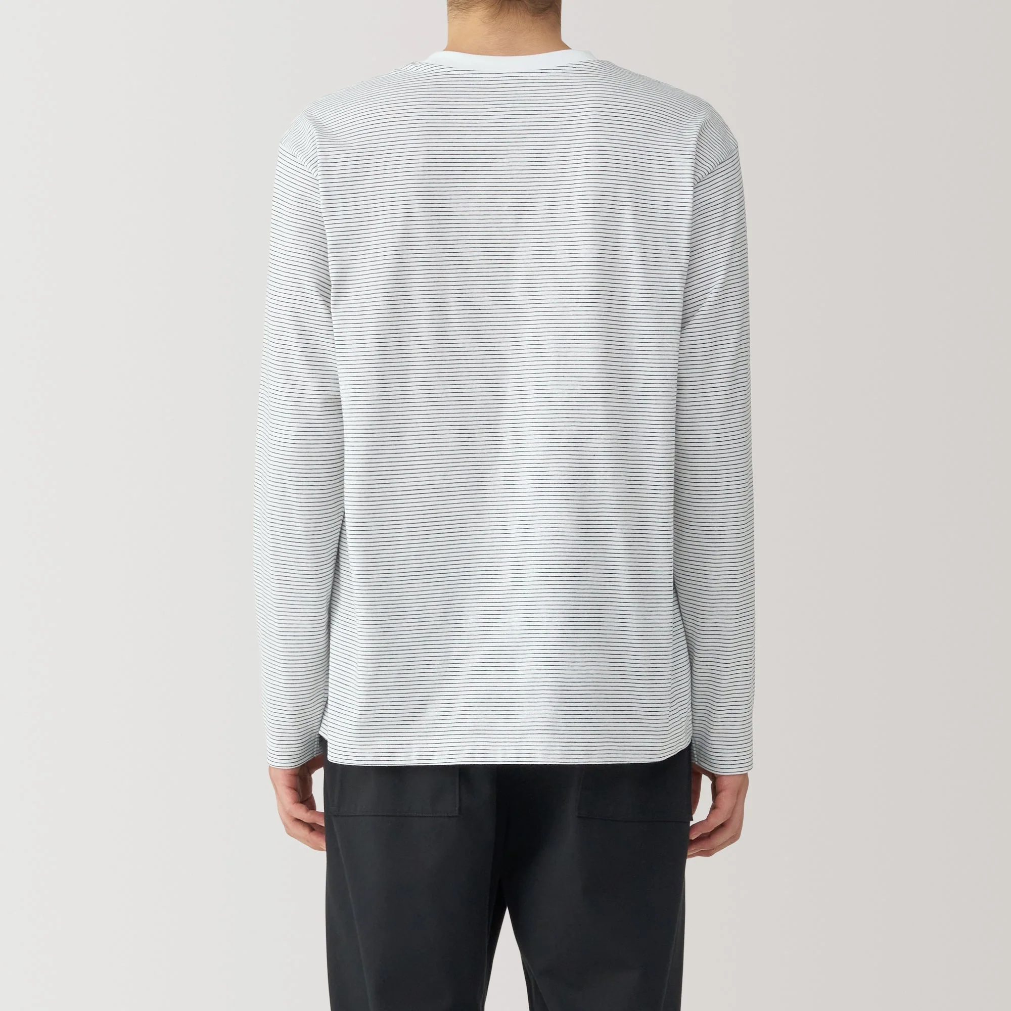 Men's Jersey Crewneck Striped T-Shirt - Image 6