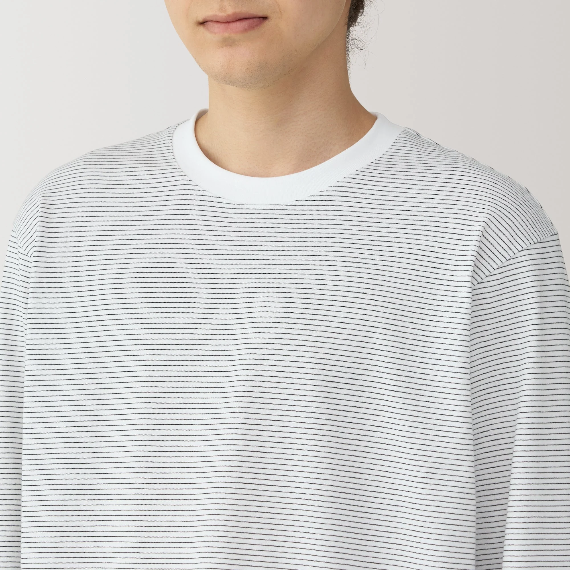 Men's Jersey Crewneck Striped T-Shirt - Image 7