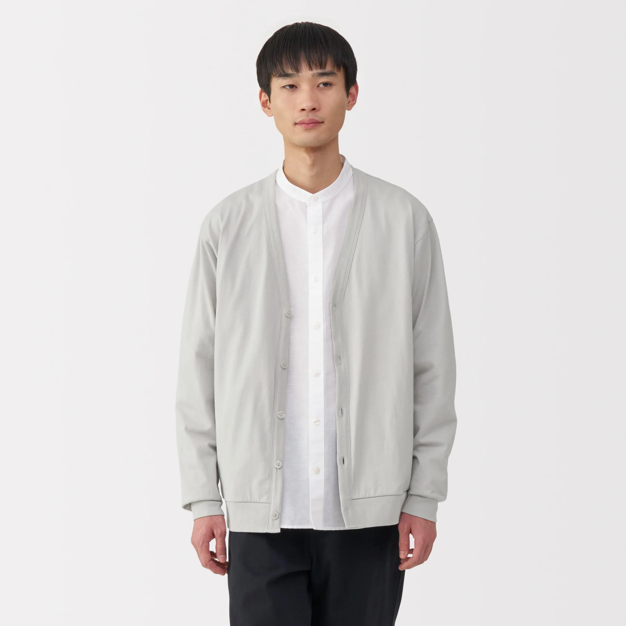 Men's Jersey V Neck Cardigan - Image 11