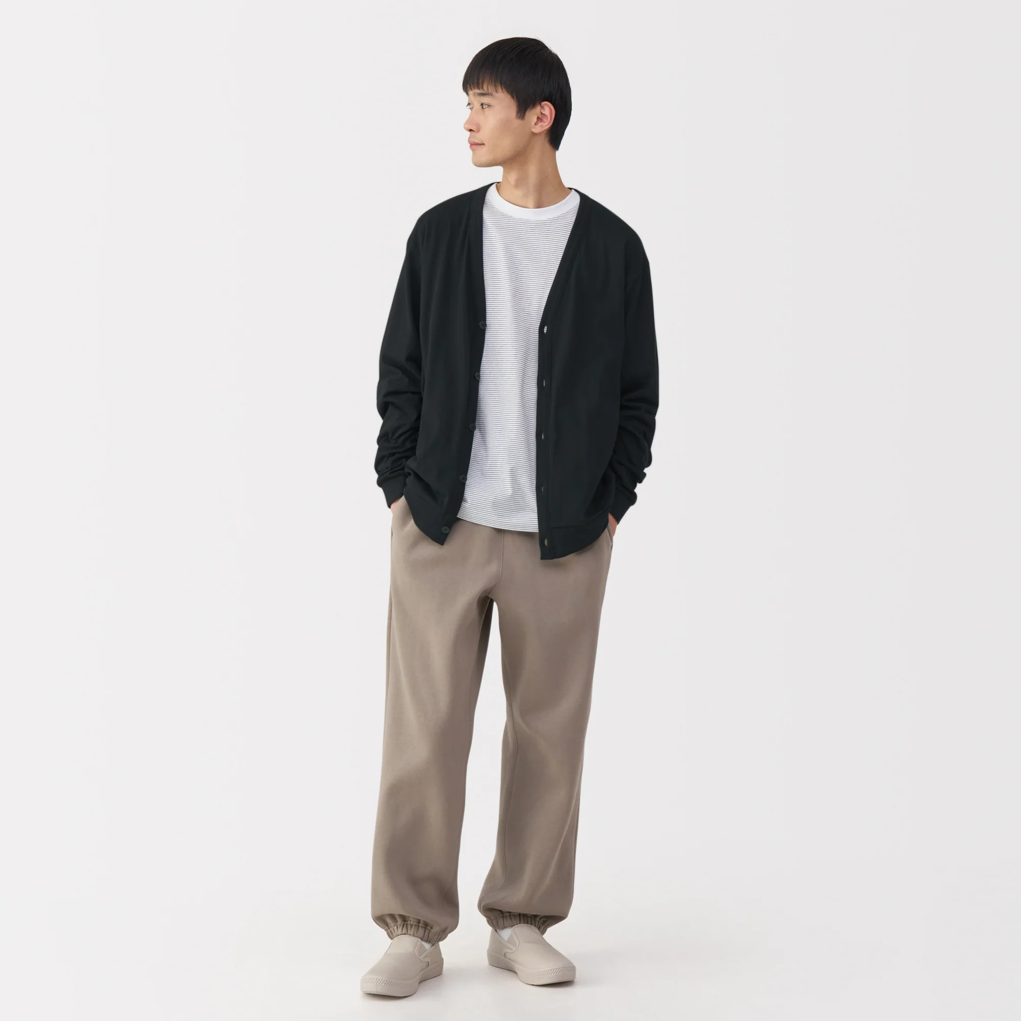 Men's Jersey V Neck Cardigan - Image 20
