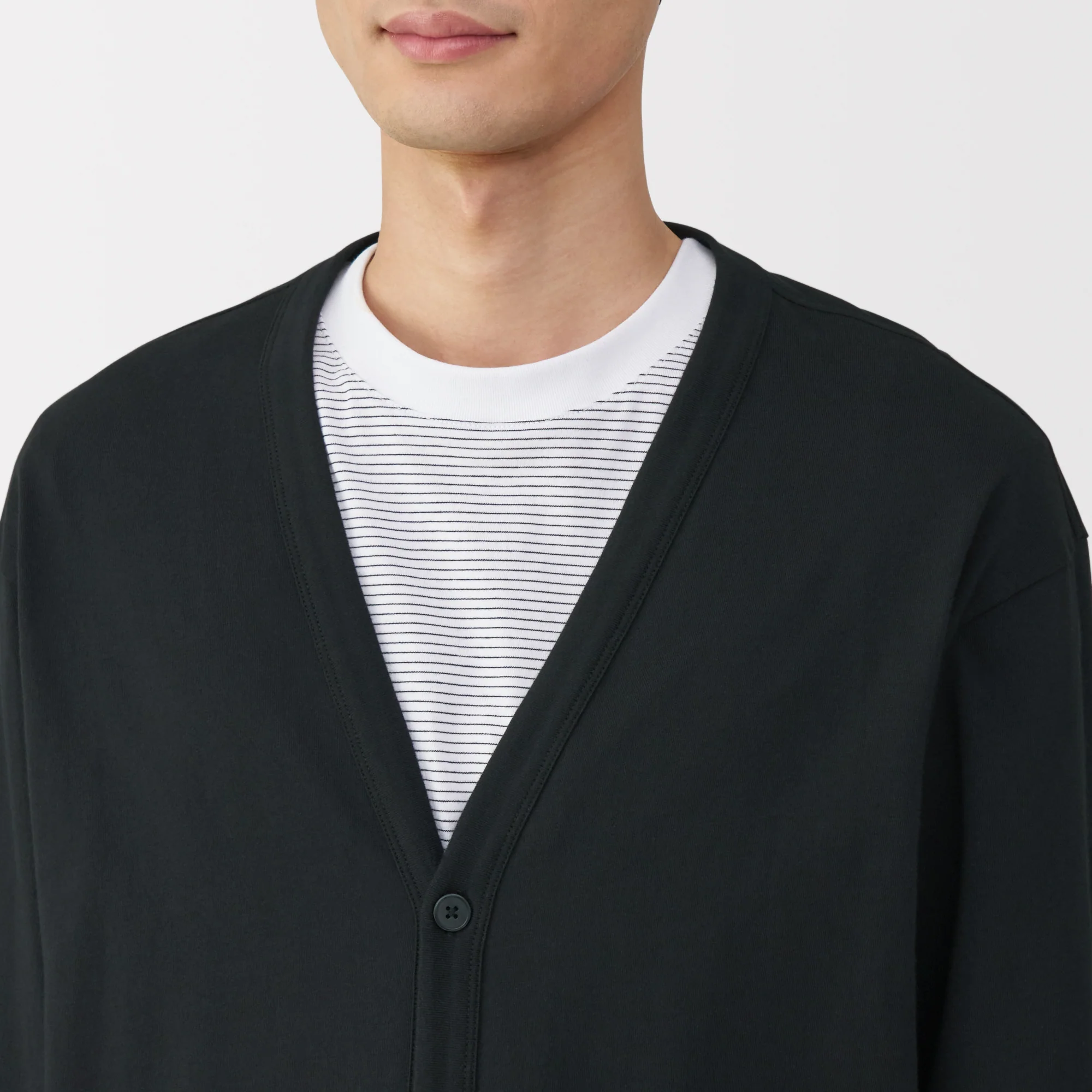 Men's Jersey V Neck Cardigan - Image 23