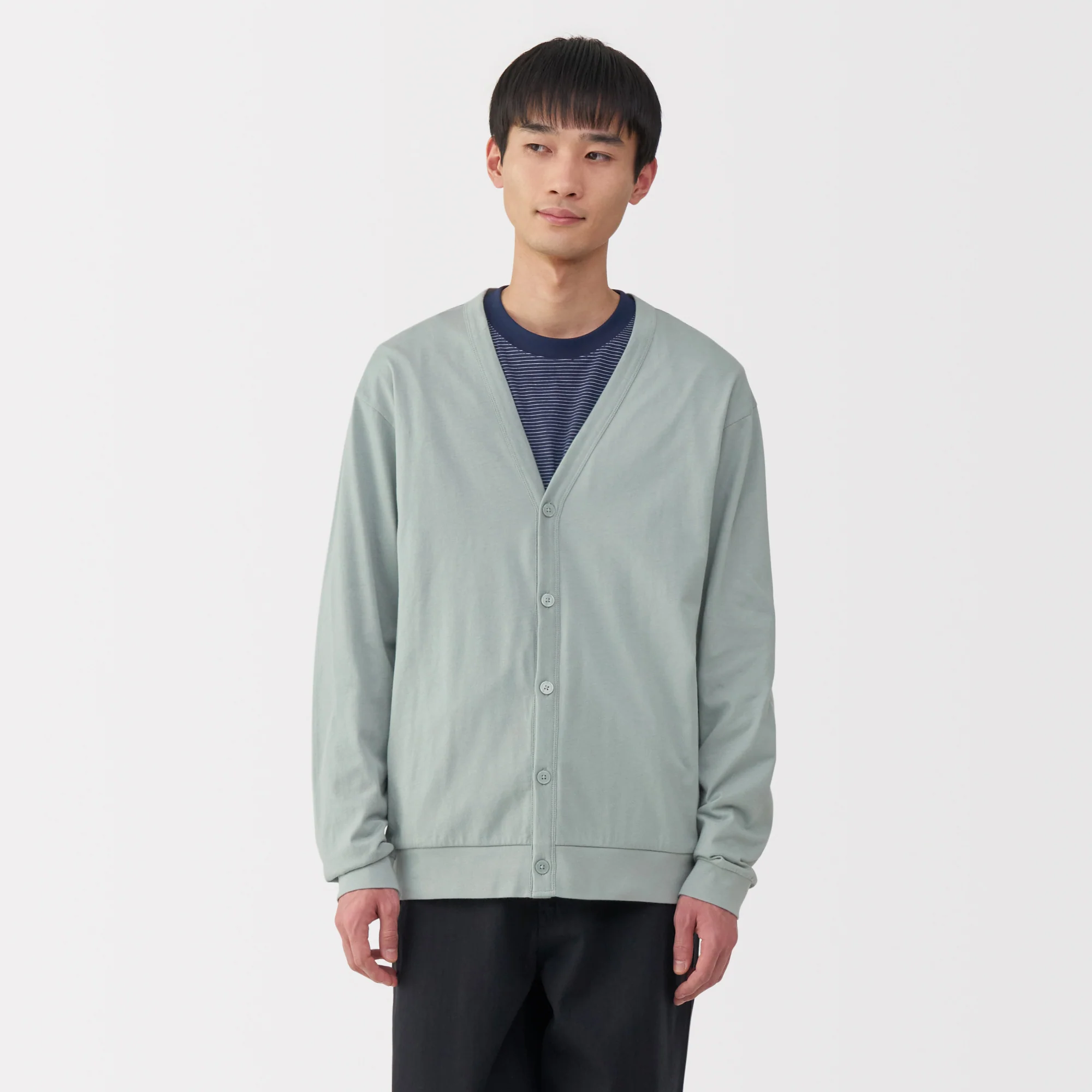 Men's Jersey V Neck Cardigan - Image 27