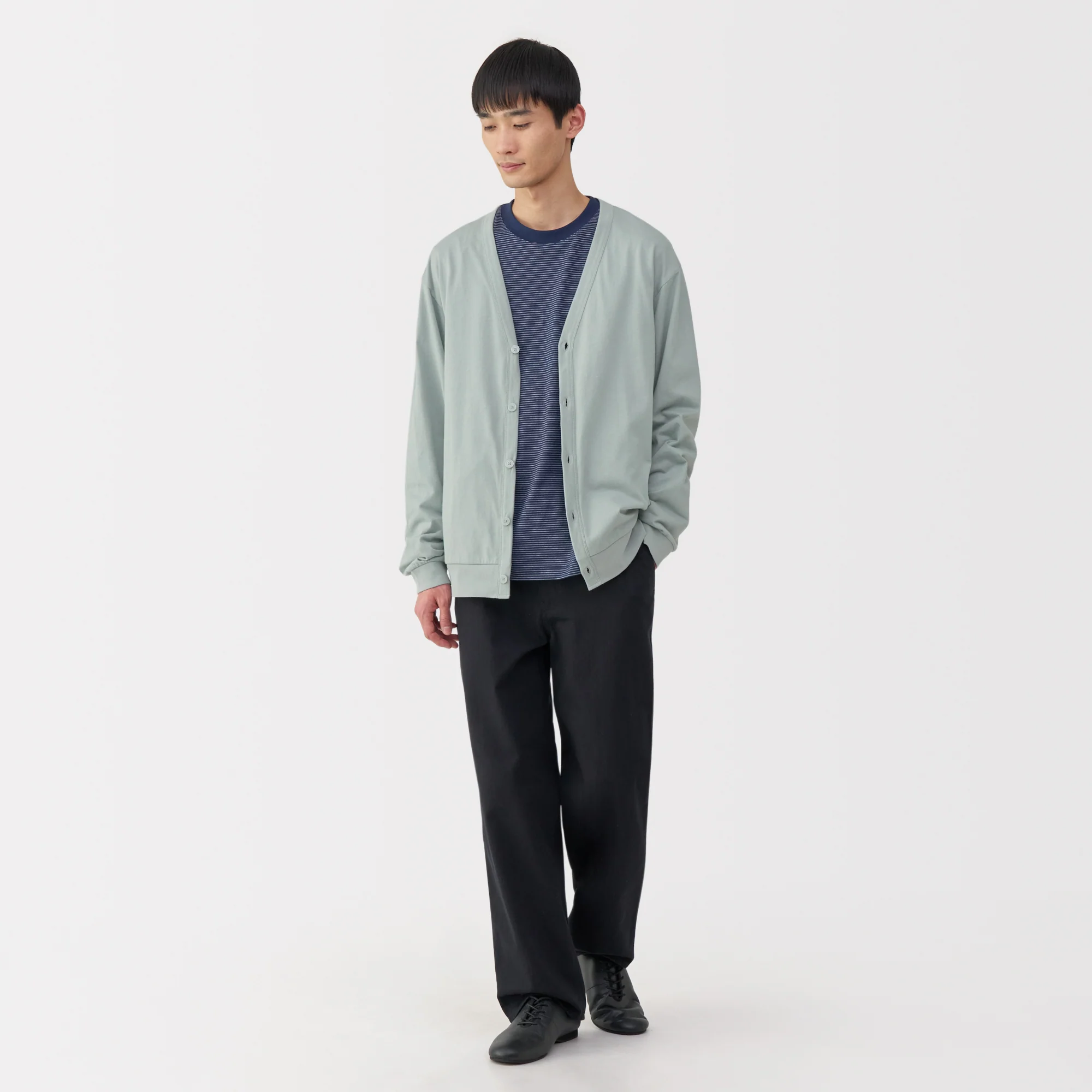 Men's Jersey V Neck Cardigan - Image 28