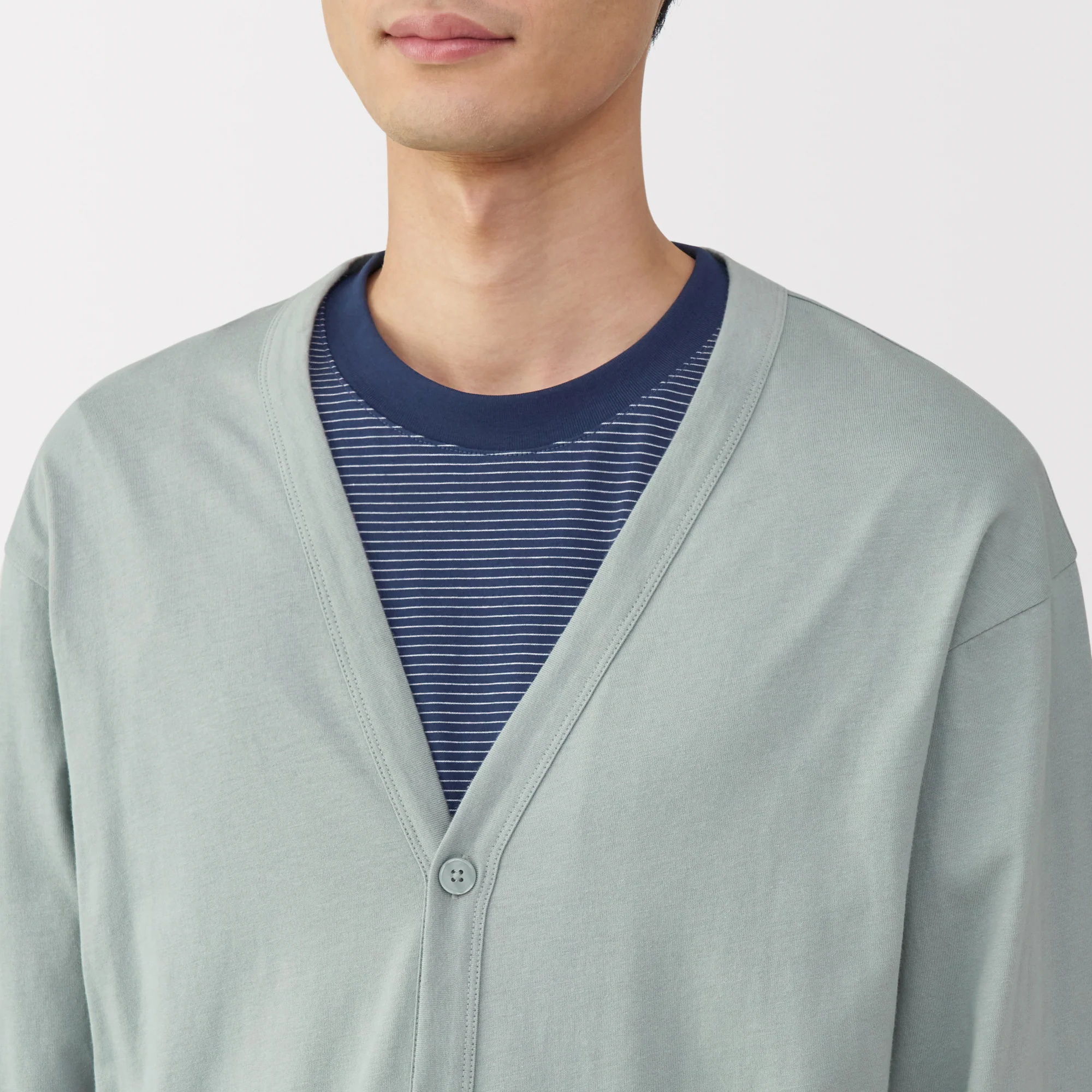 Men's Jersey V Neck Cardigan - Image 31