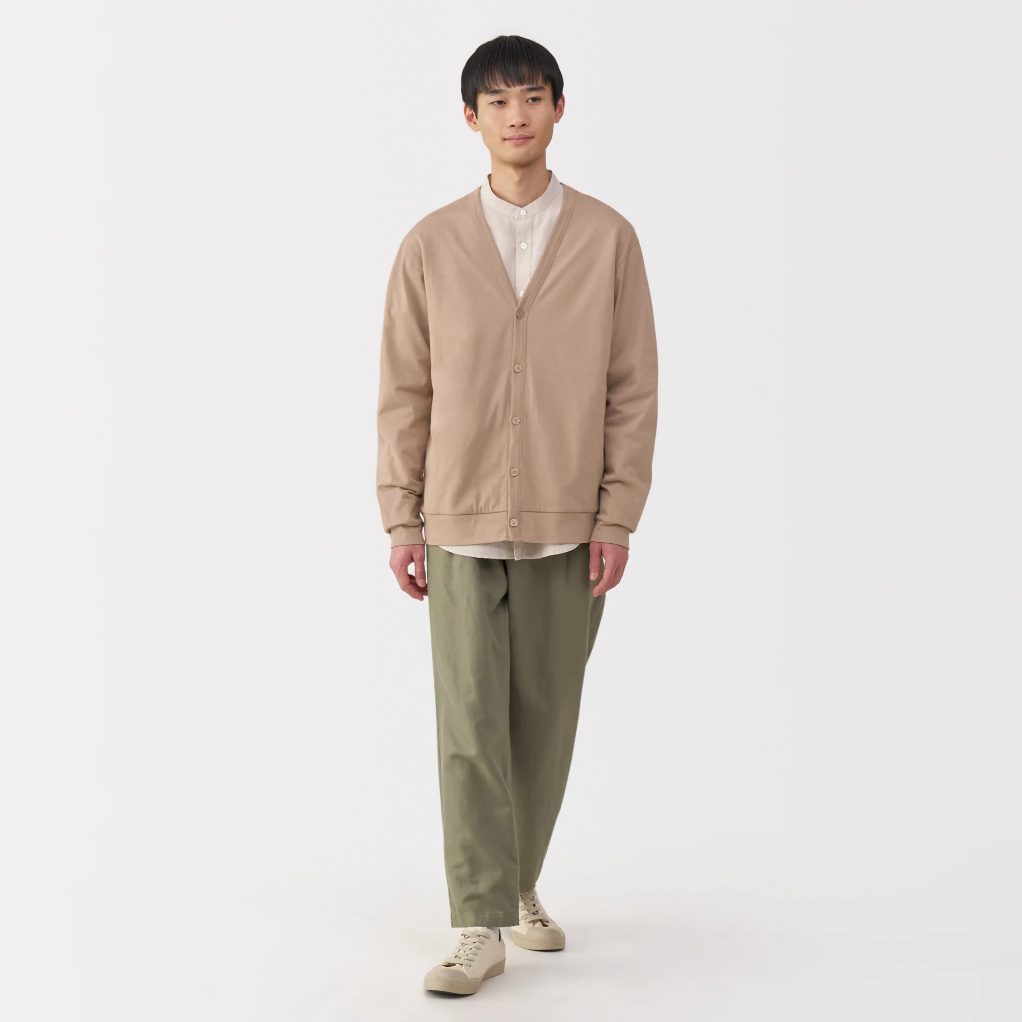 Men's Jersey V Neck Cardigan - Image 4