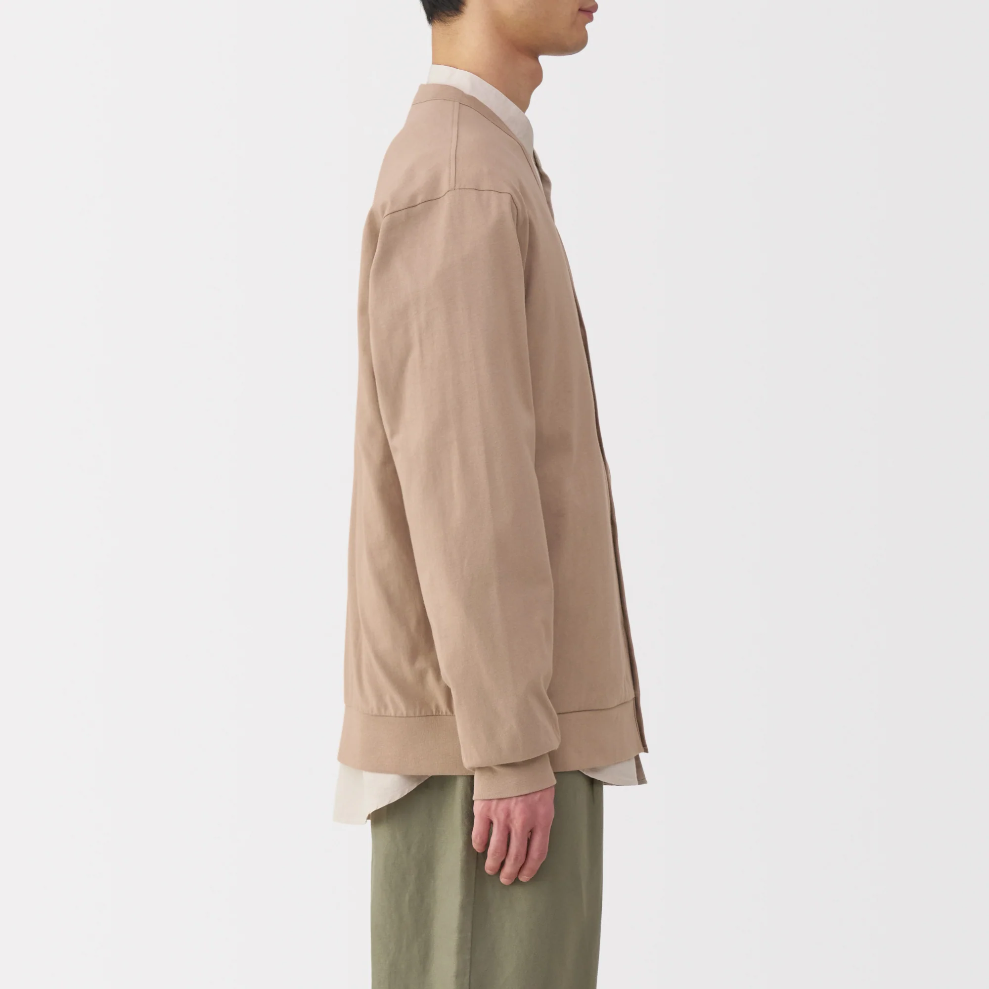 Men's Jersey V Neck Cardigan - Image 5