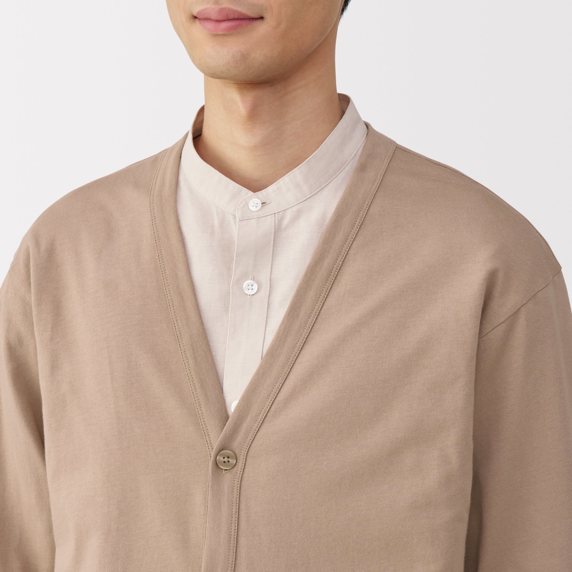 Men's Jersey V Neck Cardigan - Image 7