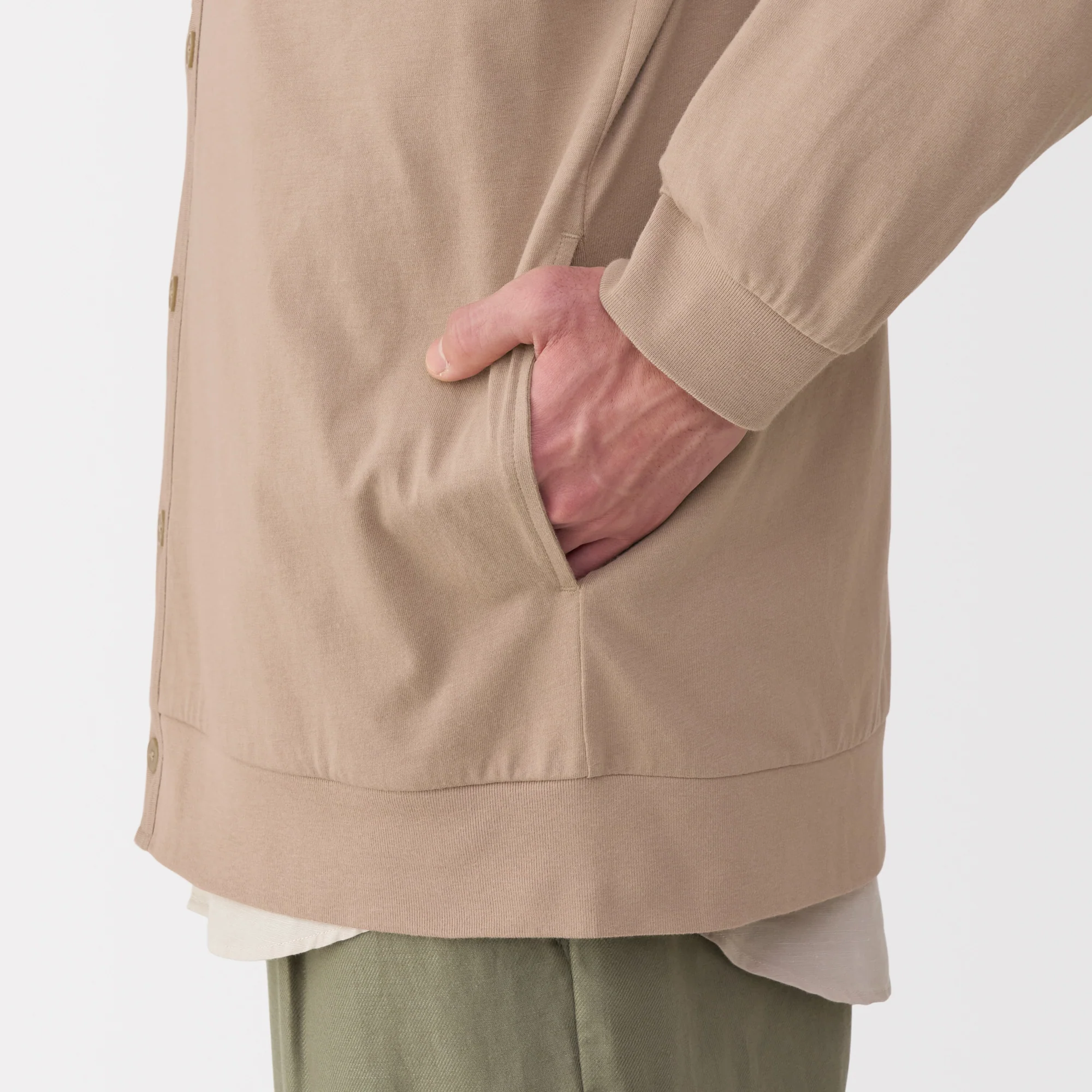 Men's Jersey V Neck Cardigan - Image 8