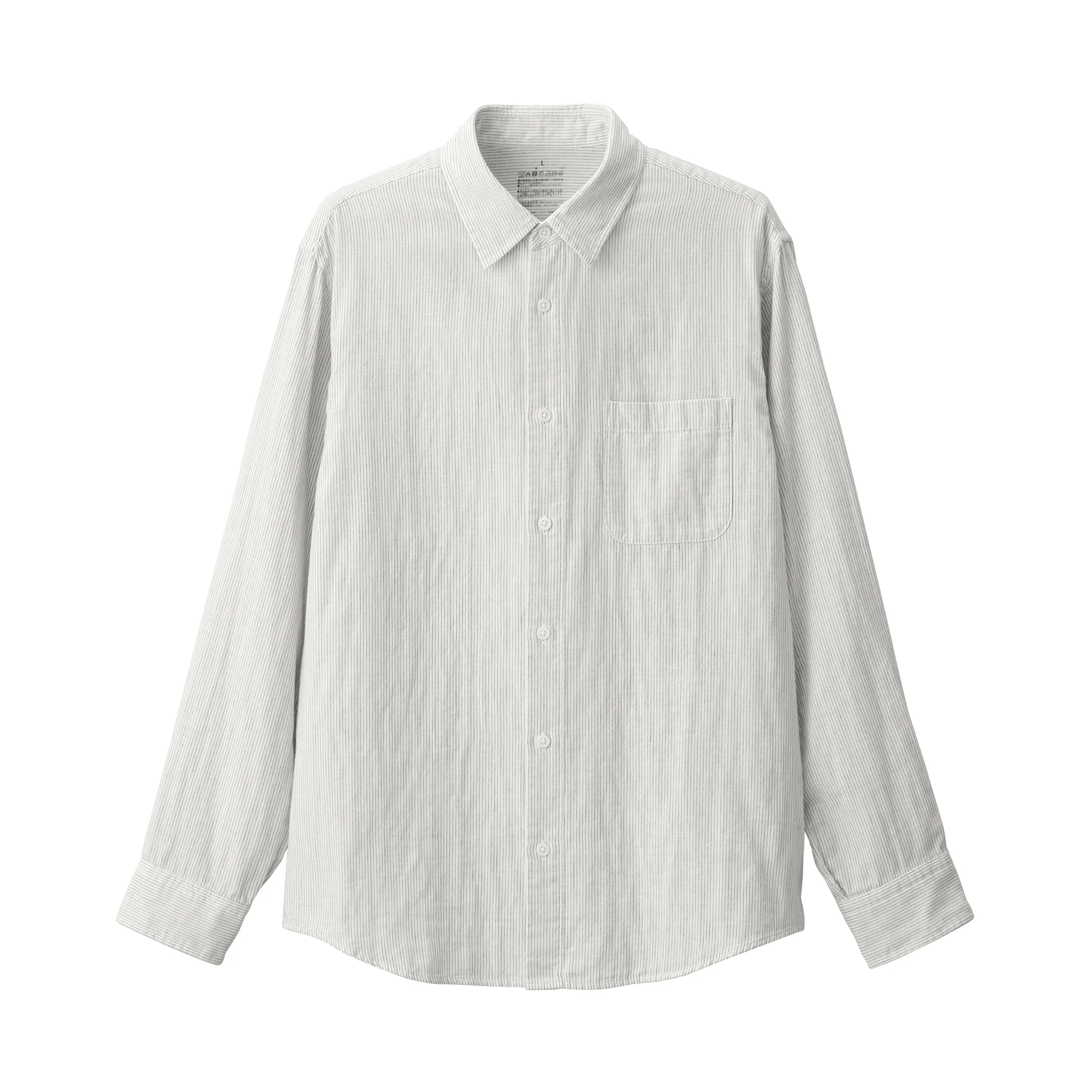 Men's Kapok Blend Double Gauze Long Sleeve Shirt - Image 11