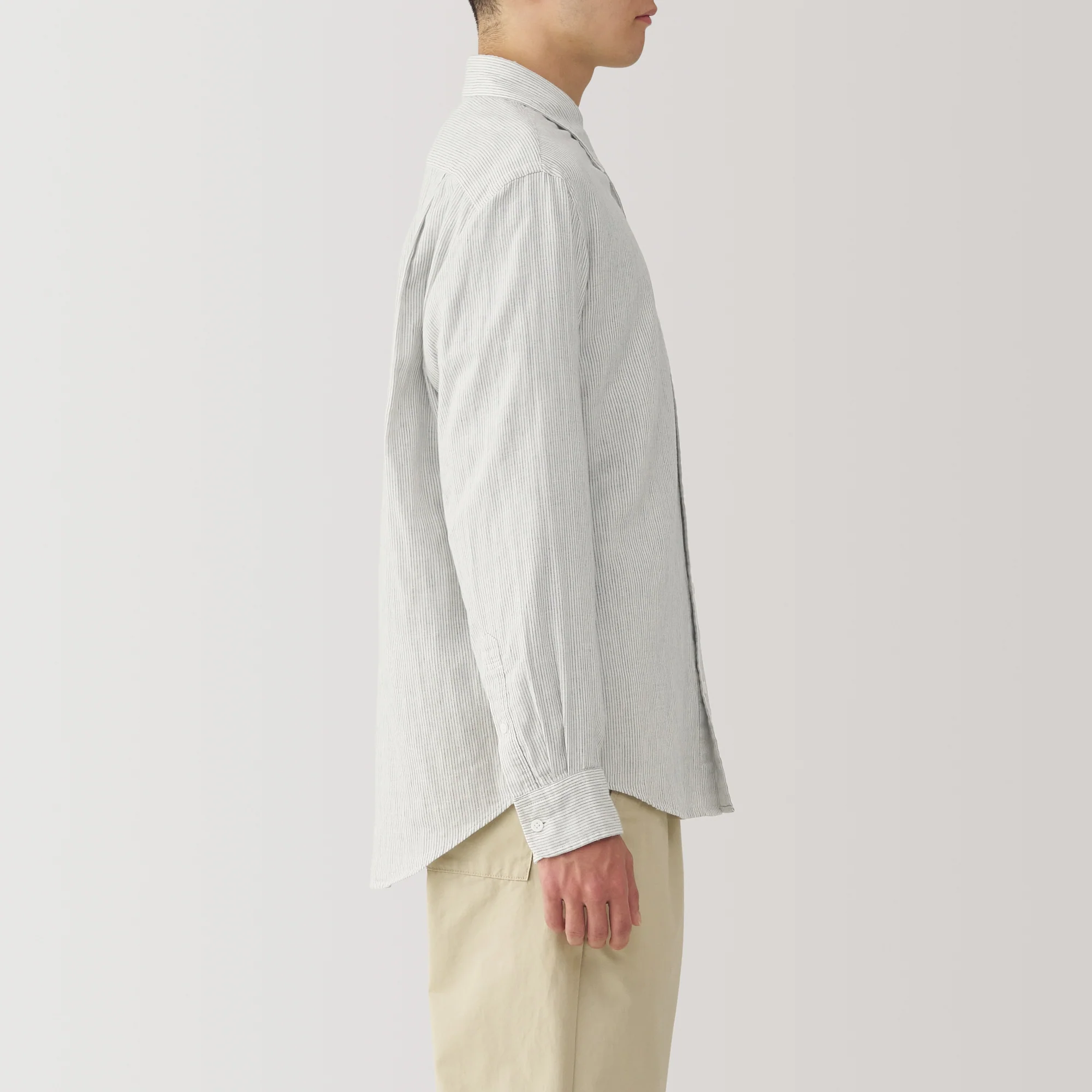 Men's Kapok Blend Double Gauze Long Sleeve Shirt - Image 14