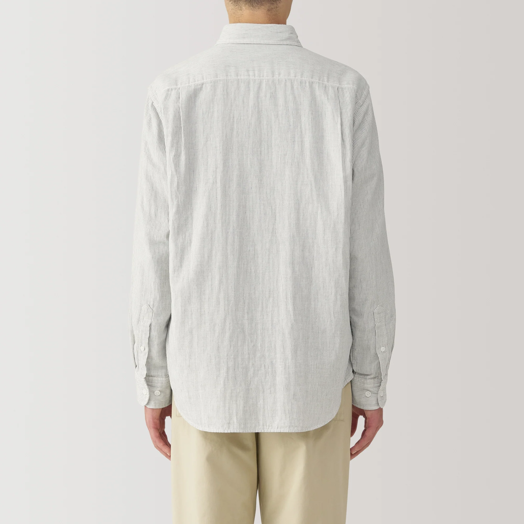 Men's Kapok Blend Double Gauze Long Sleeve Shirt - Image 15