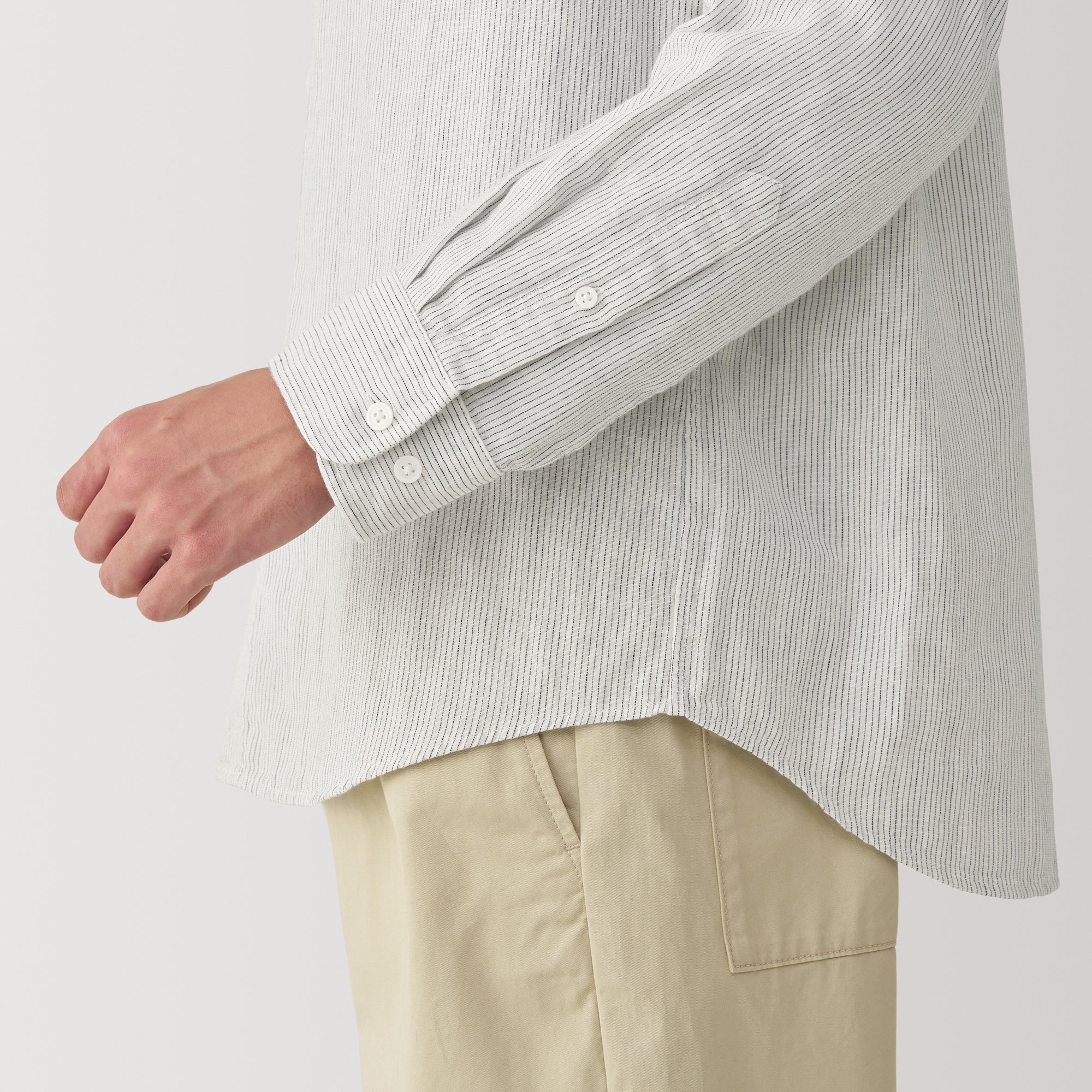 Men's Kapok Blend Double Gauze Long Sleeve Shirt - Image 17