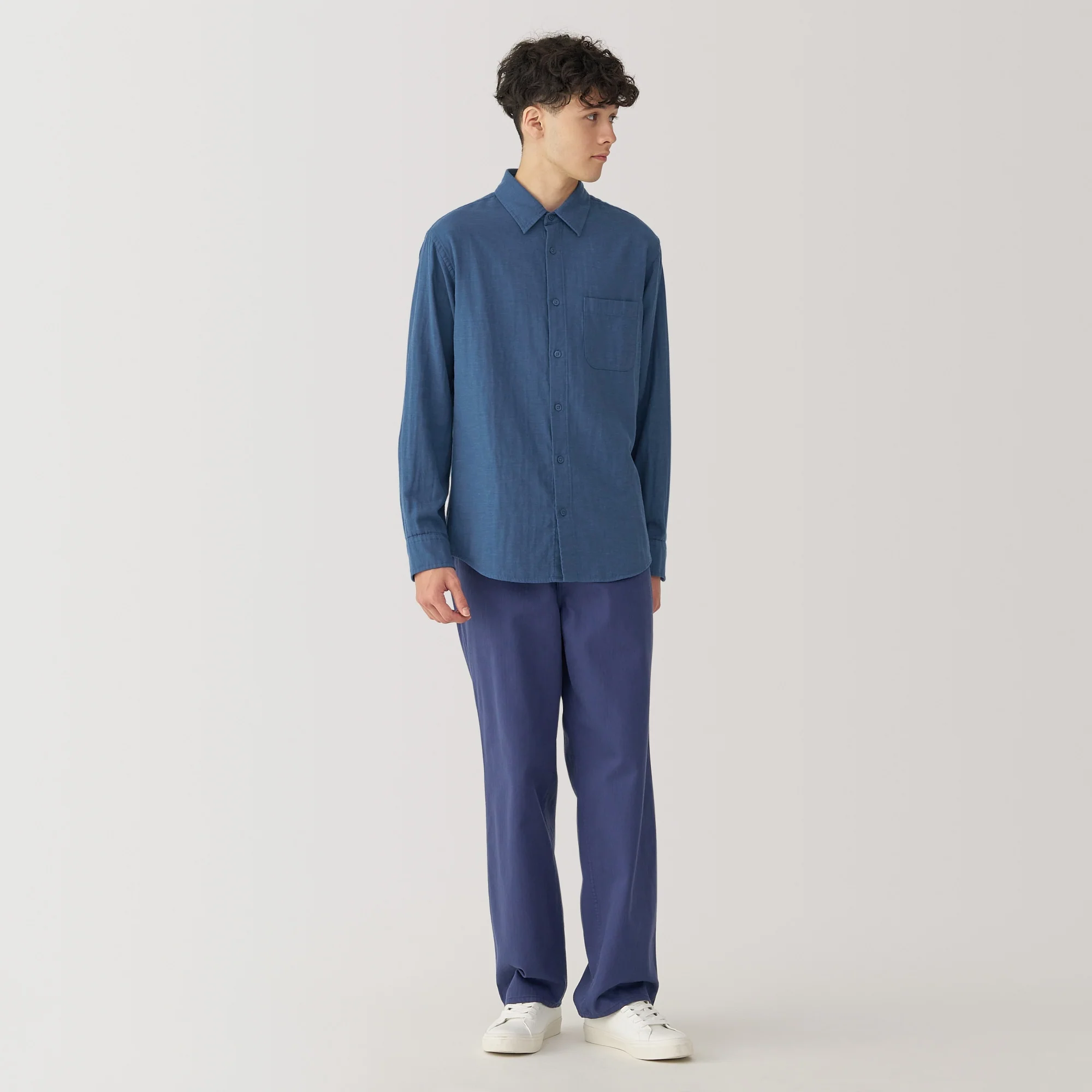 Men's Kapok Blend Double Gauze Long Sleeve Shirt - Image 22