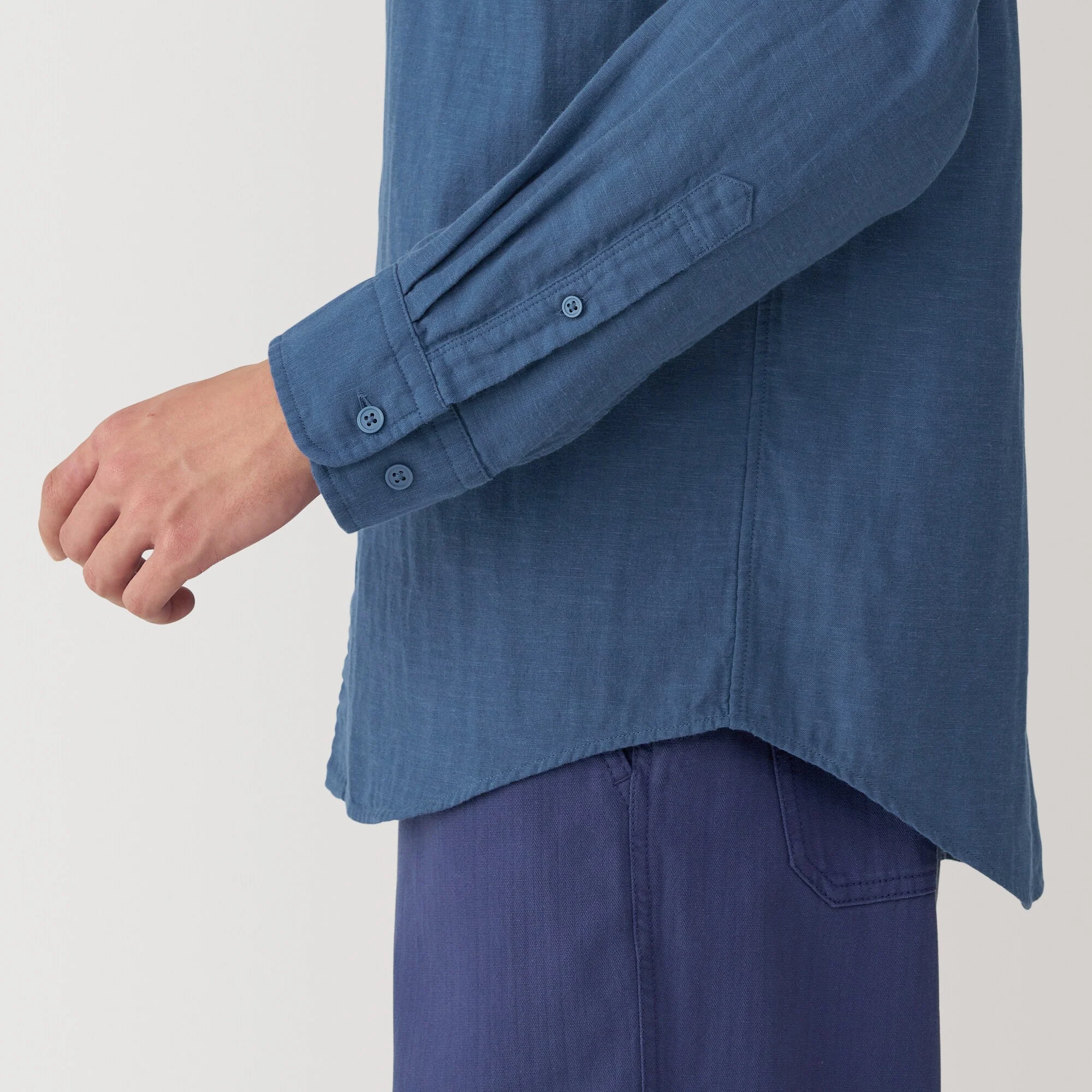 Men's Kapok Blend Double Gauze Long Sleeve Shirt - Image 26