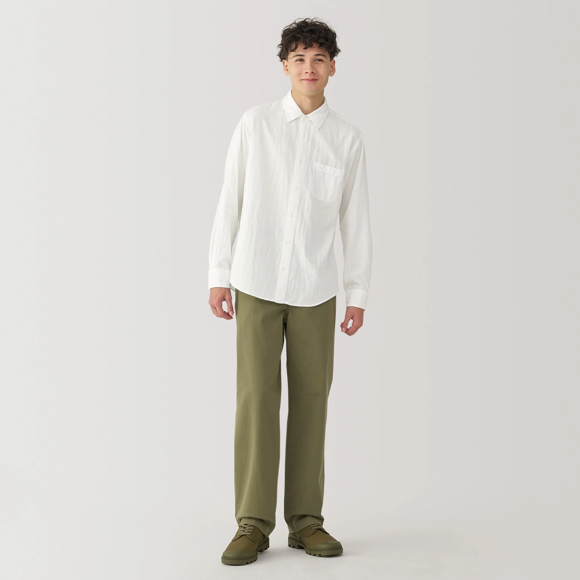 Men's Kapok Blend Double Gauze Long Sleeve Shirt - Image 31