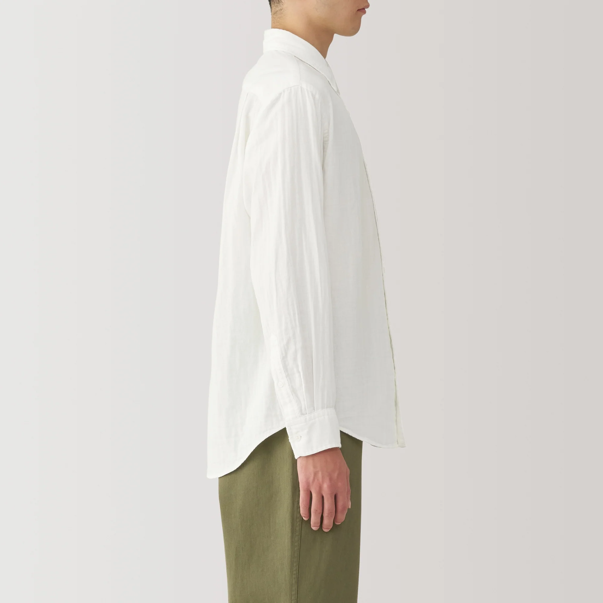 Men's Kapok Blend Double Gauze Long Sleeve Shirt - Image 32