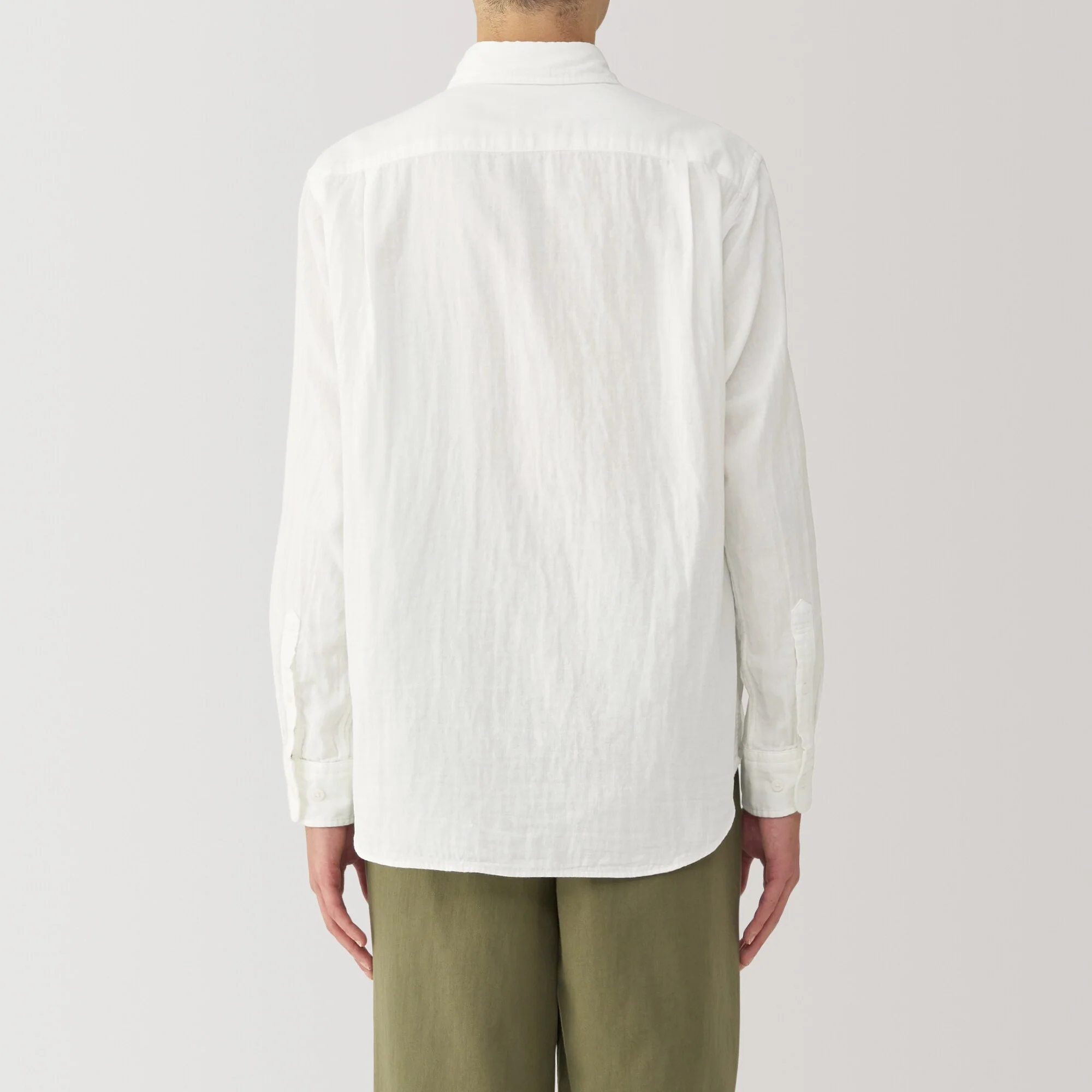 Men's Kapok Blend Double Gauze Long Sleeve Shirt - Image 33