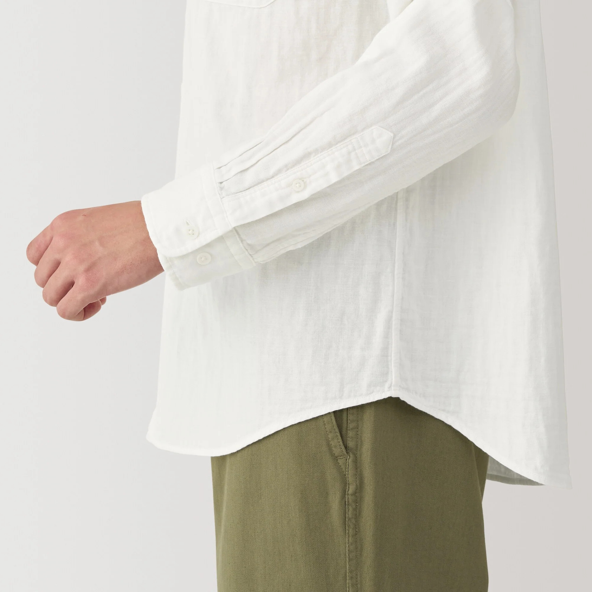 Men's Kapok Blend Double Gauze Long Sleeve Shirt - Image 35