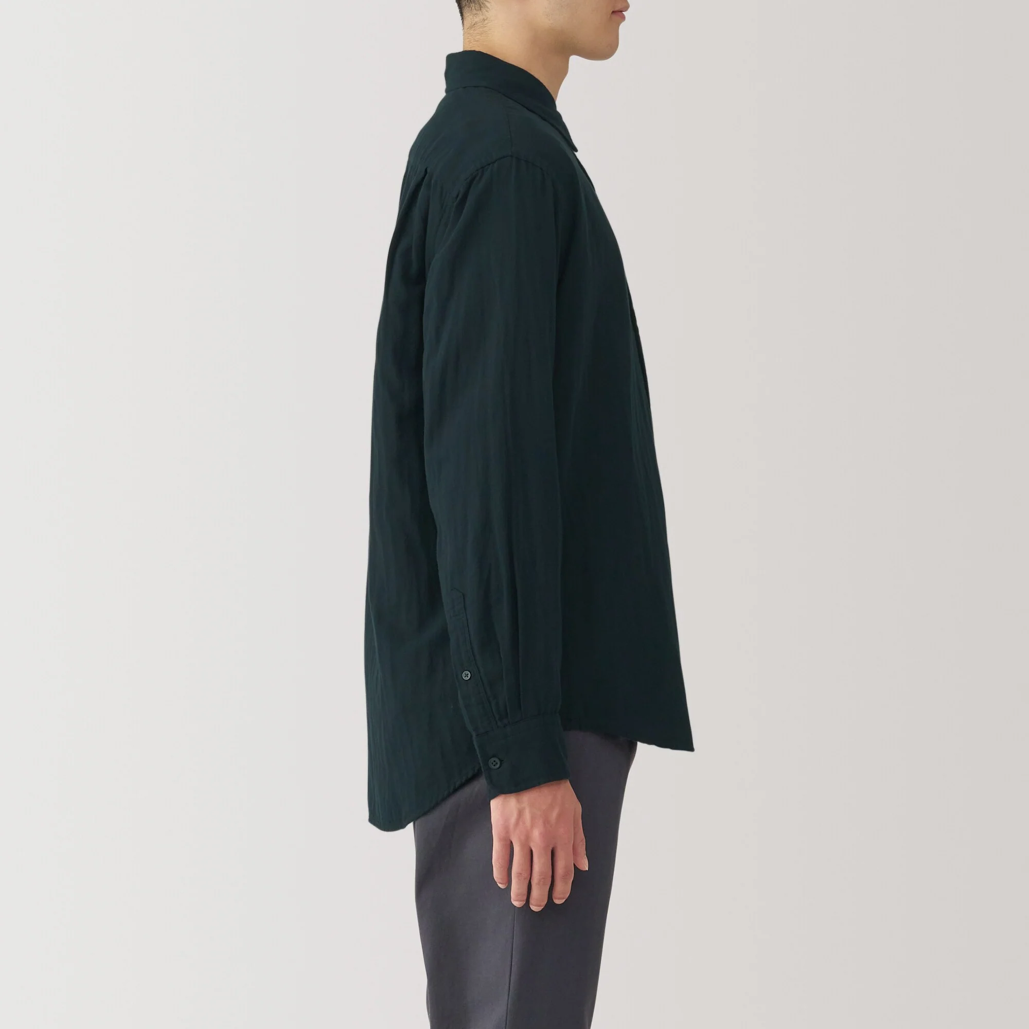 Men's Kapok Blend Double Gauze Long Sleeve Shirt - Image 5