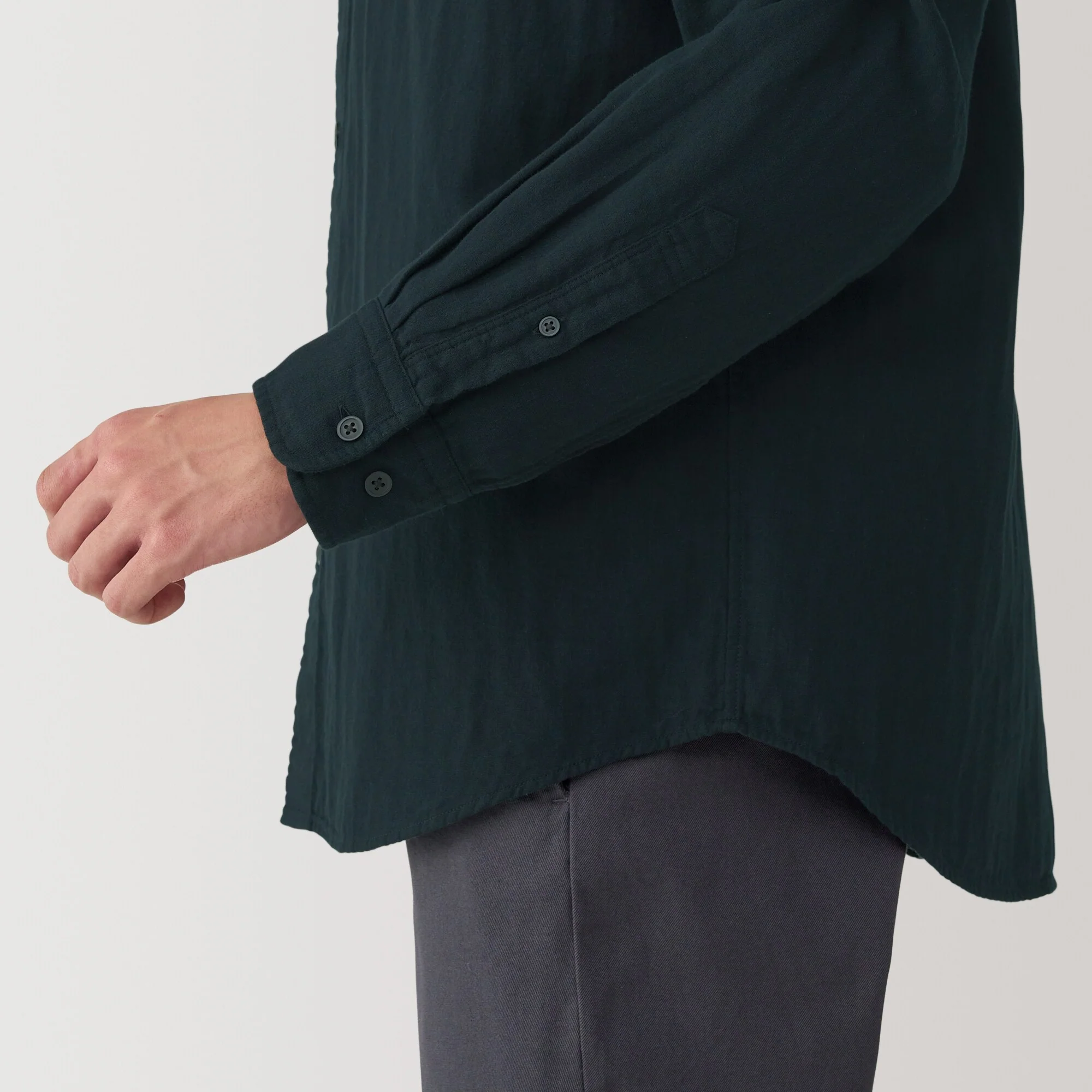 Men's Kapok Blend Double Gauze Long Sleeve Shirt - Image 8
