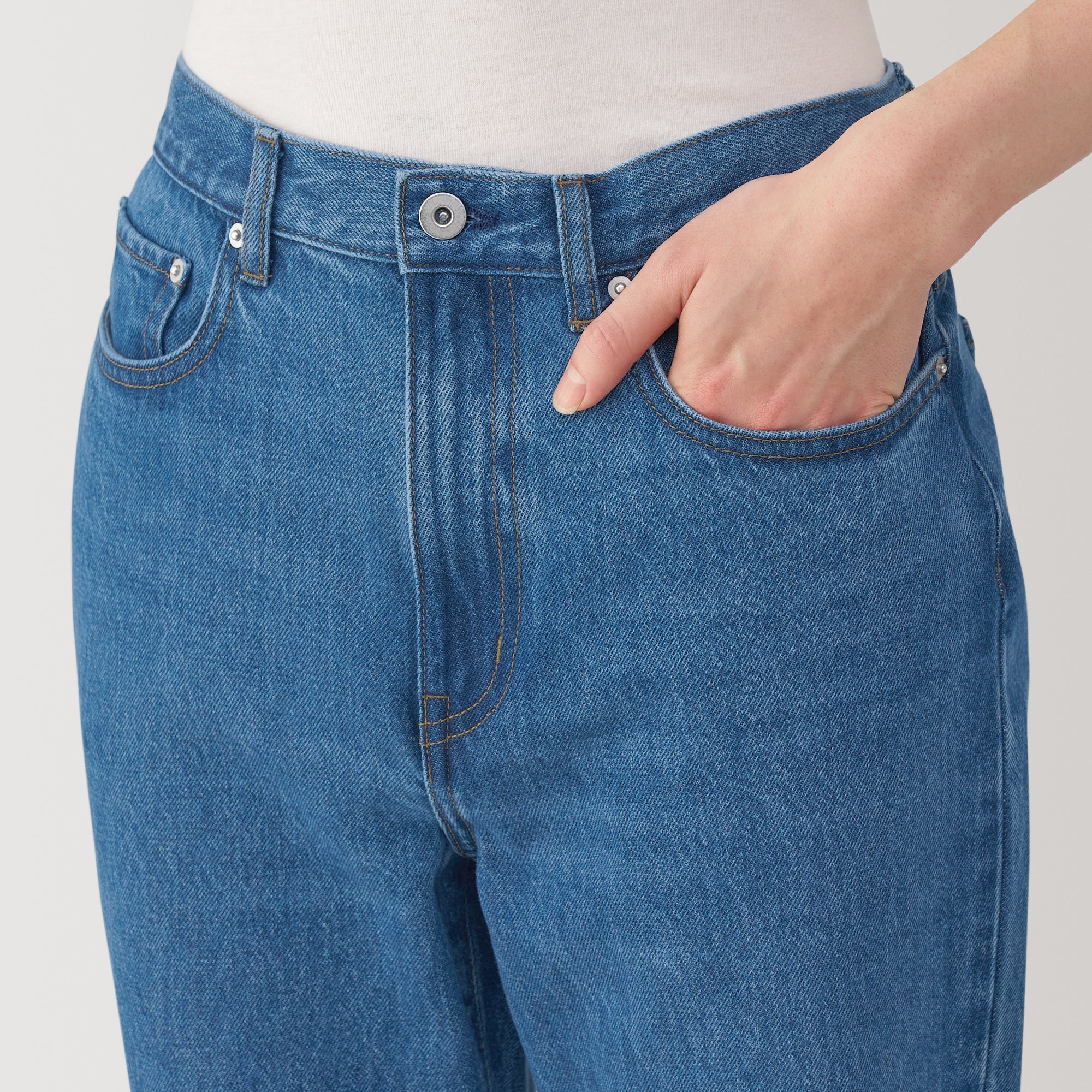 Men's Kapok Blend Straight Denim Trousers - Image 7