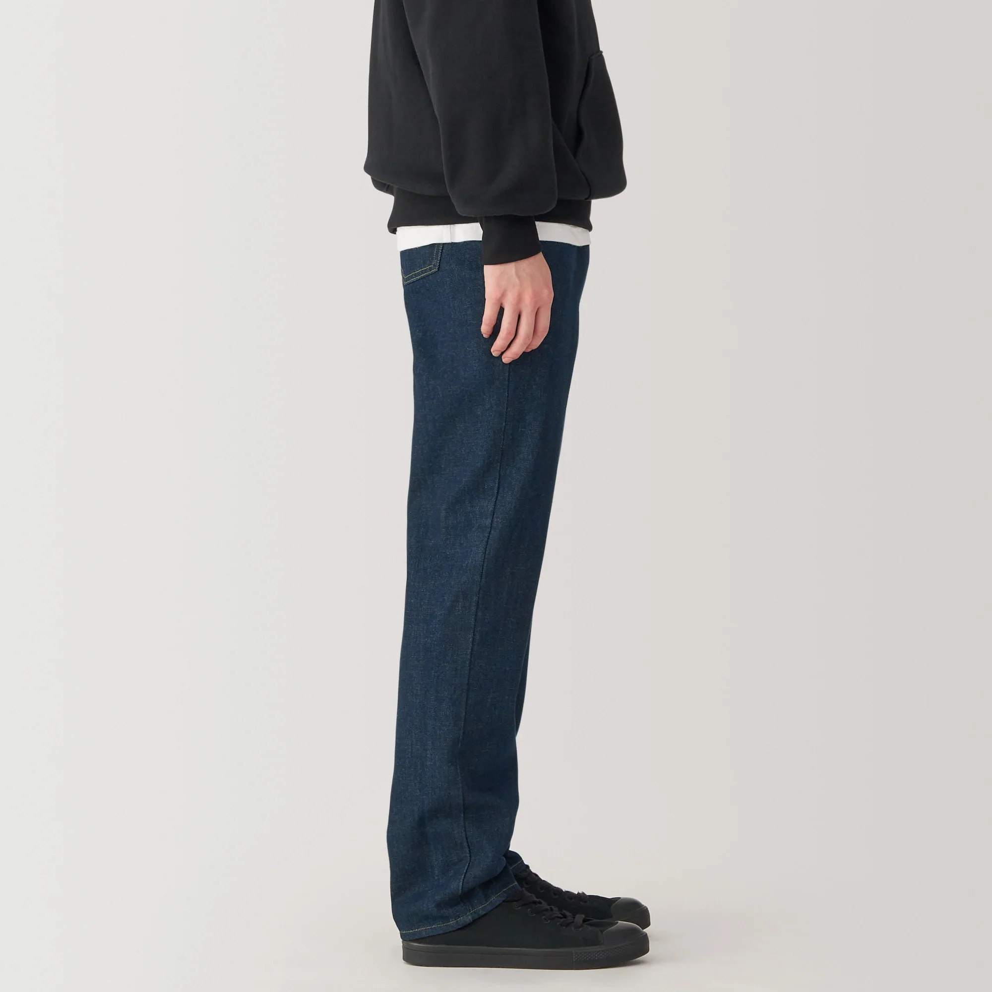 Kapok Blend Straight Denim Trousers - Image 4