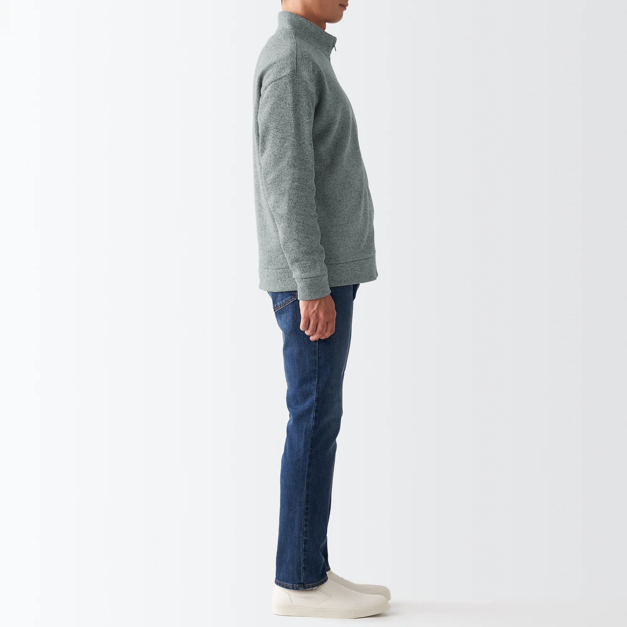 Men's Knit Fleece Stand Collar Jacket - Image 14