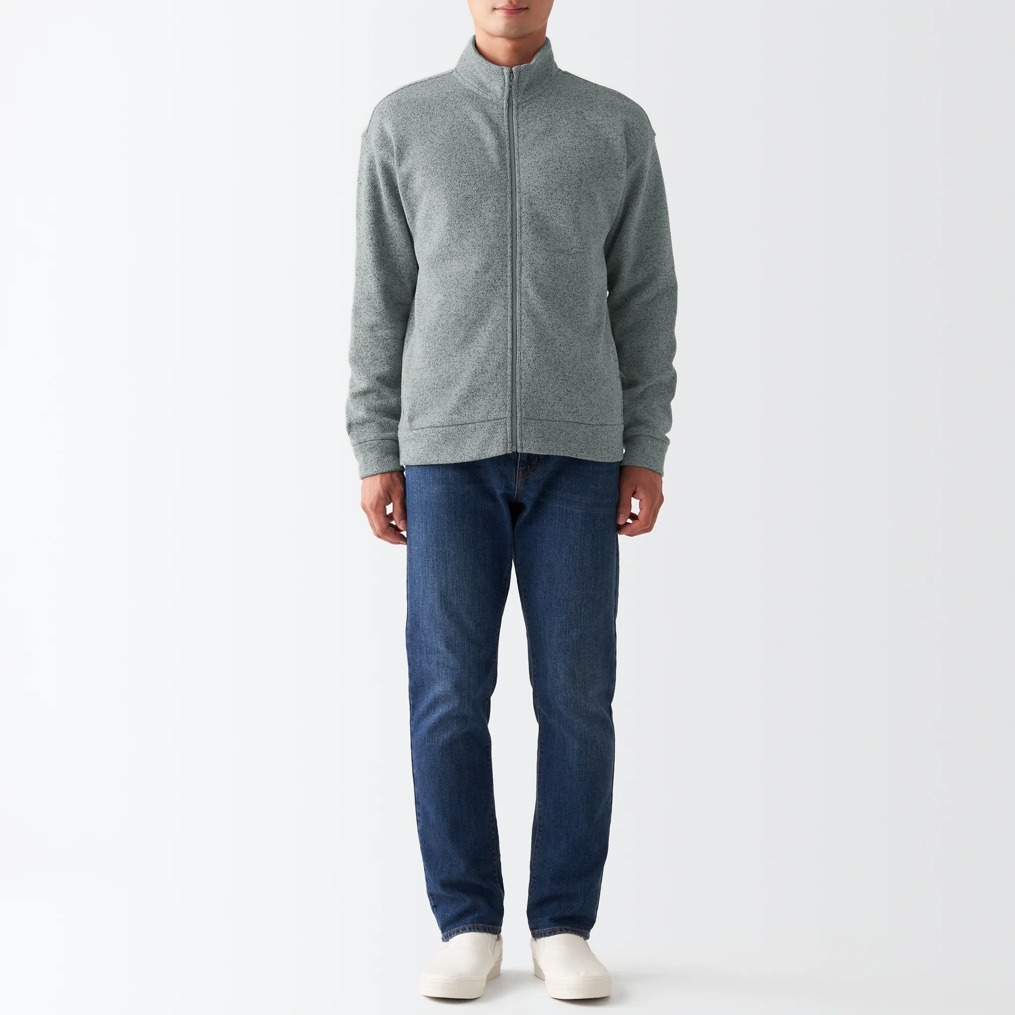 Men's Knit Fleece Stand Collar Jacket - Image 16