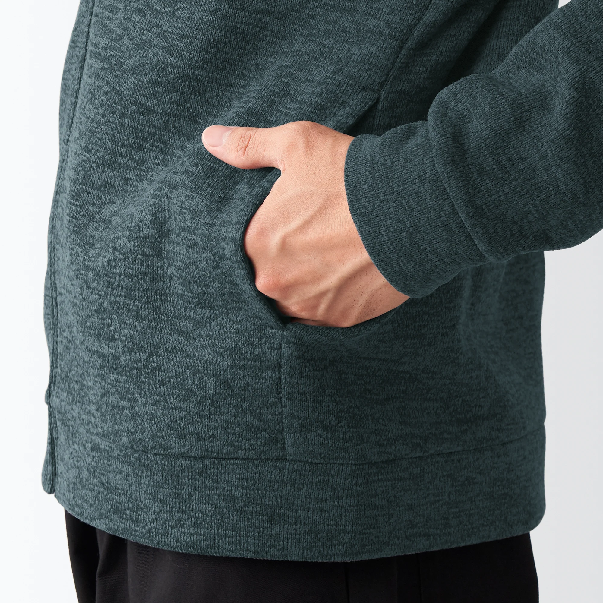 Men's Knit Fleece Stand Collar Jacket - Image 27