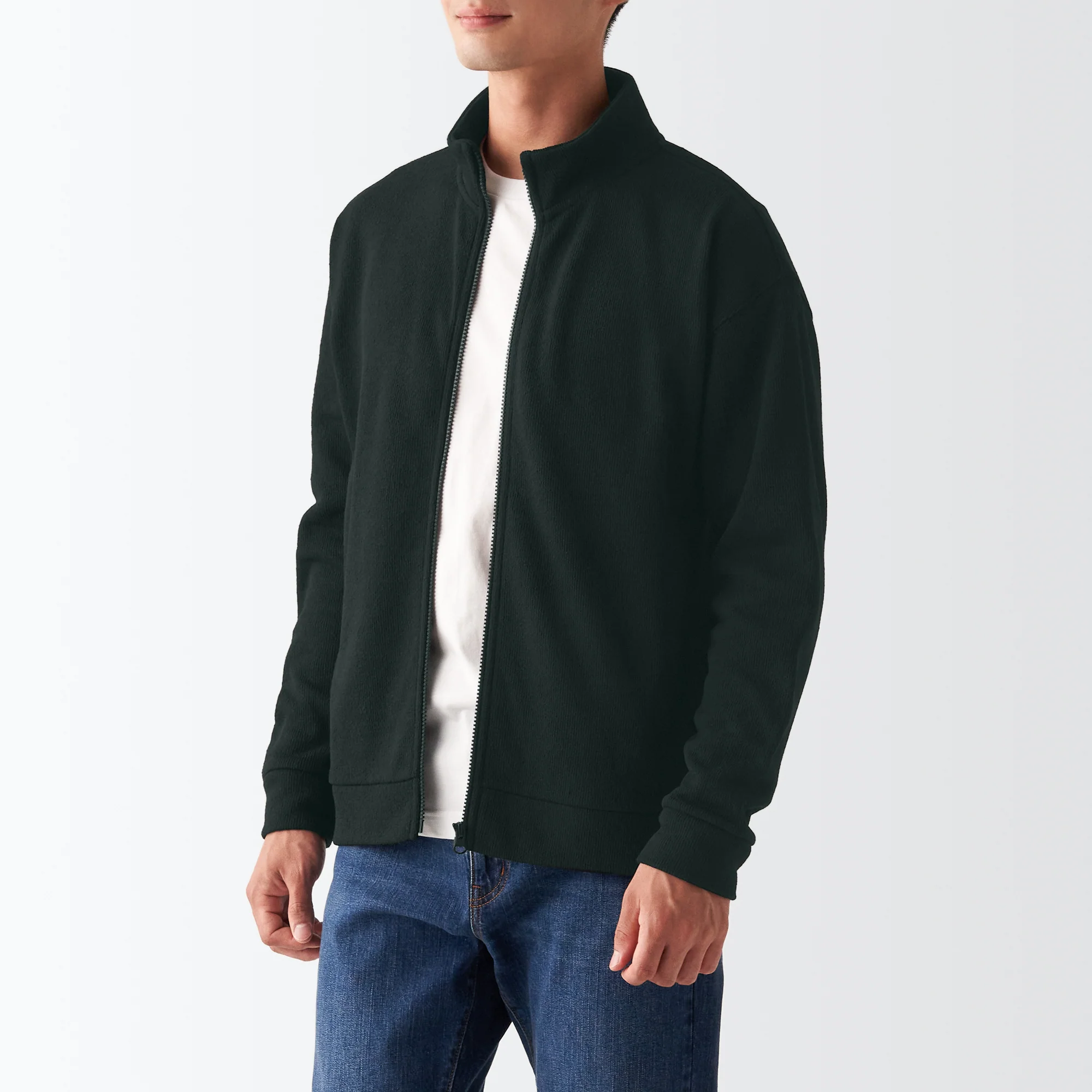 Men's Knit Fleece Stand Collar Jacket - Image 30