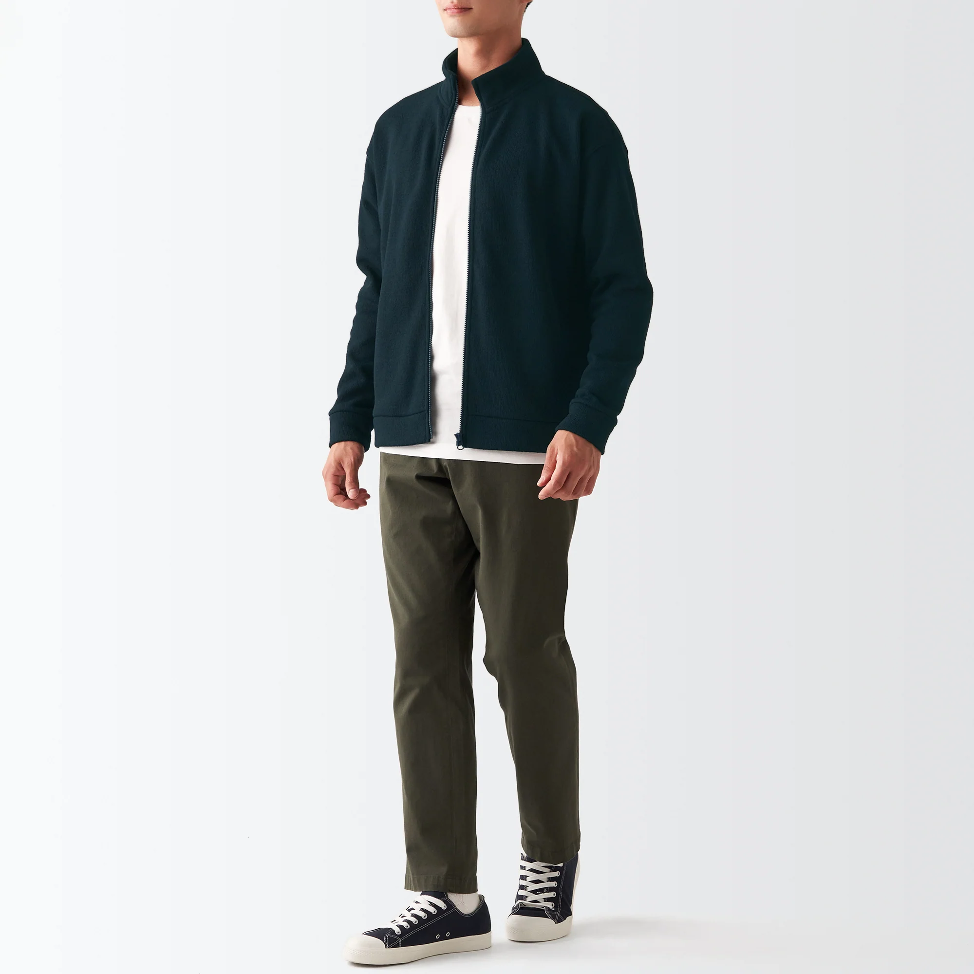 Men's Knit Fleece Stand Collar Jacket - Image 4