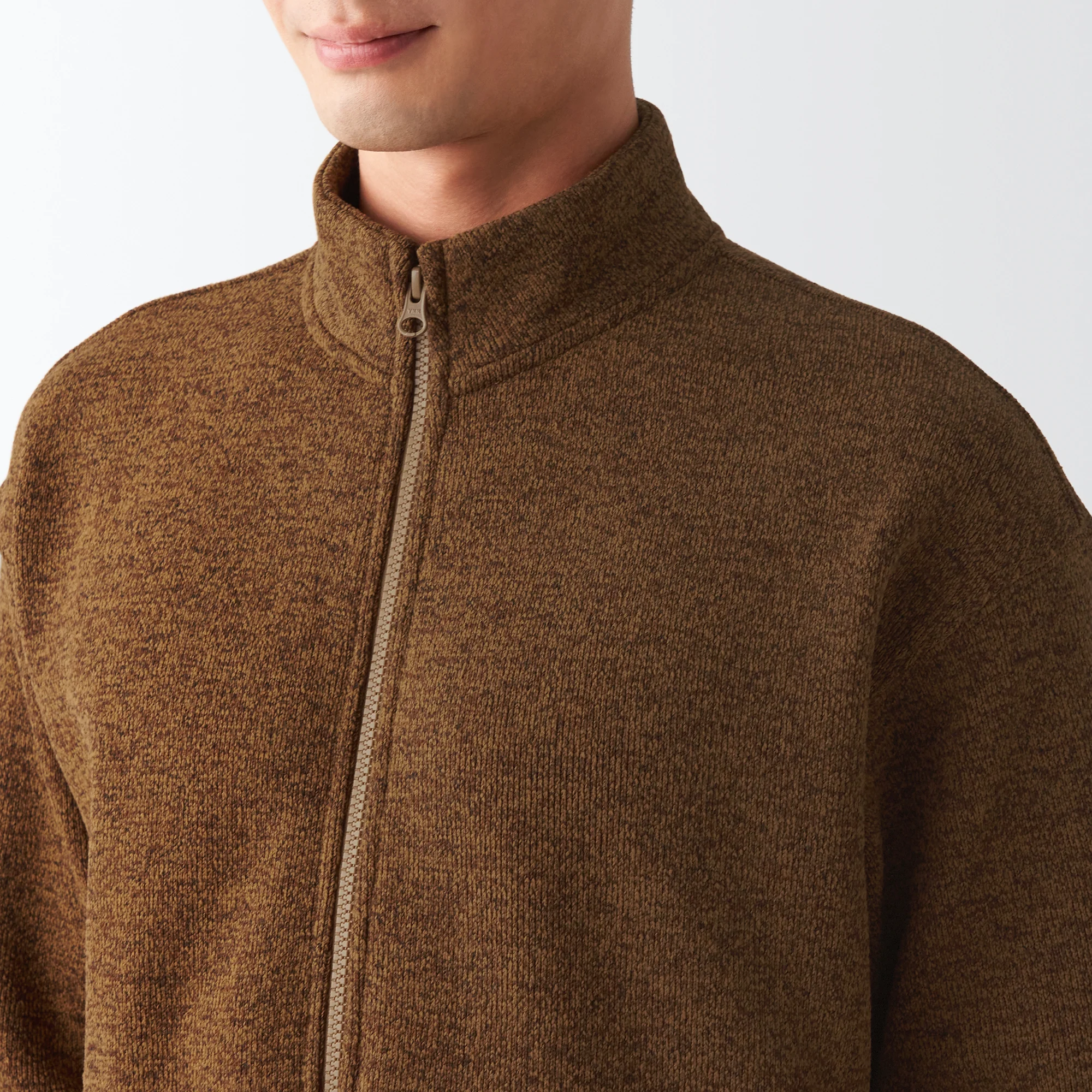 Men's Knit Fleece Stand Collar Jacket - Image 44