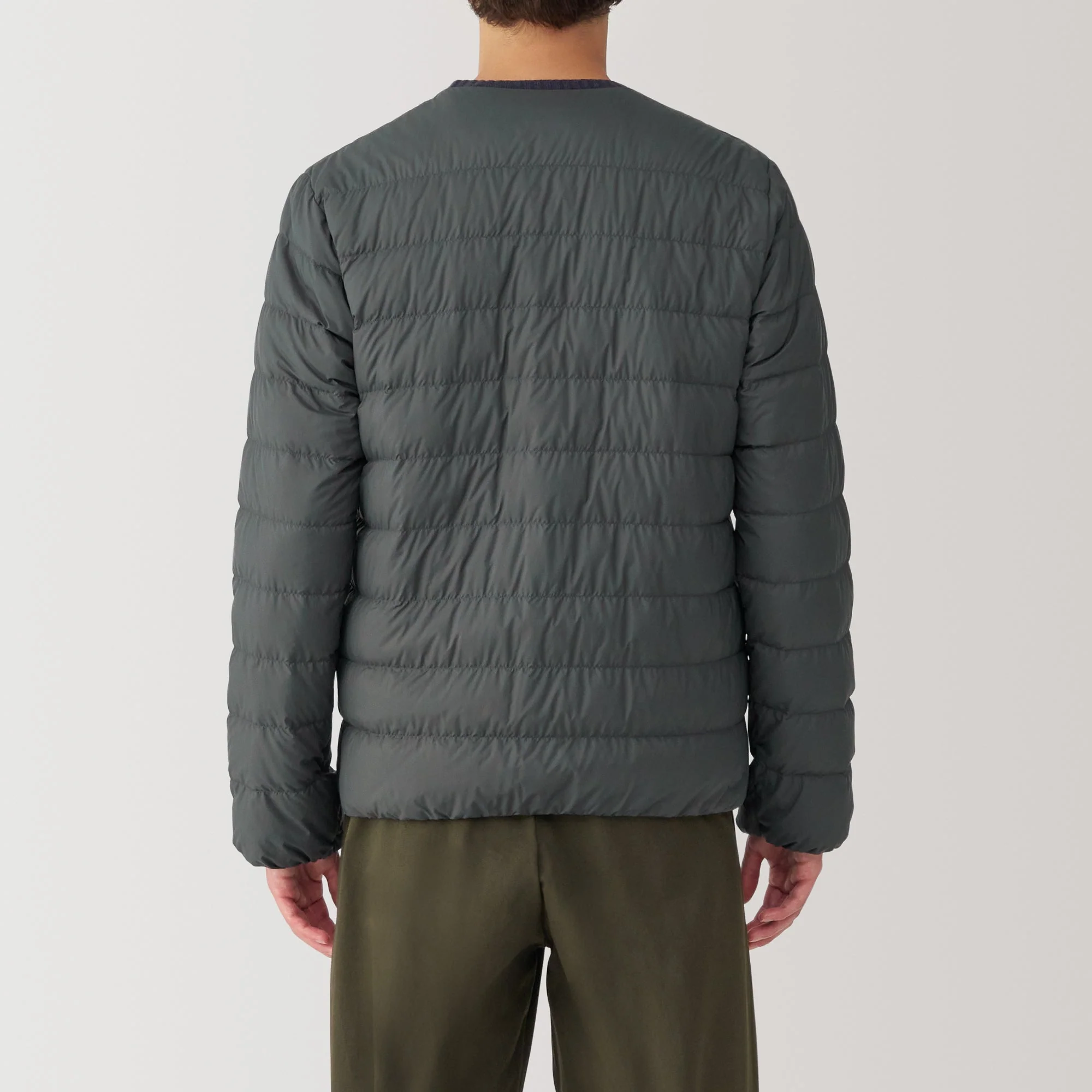 Men's Lightweight Down Collarless Jacket - Image 16