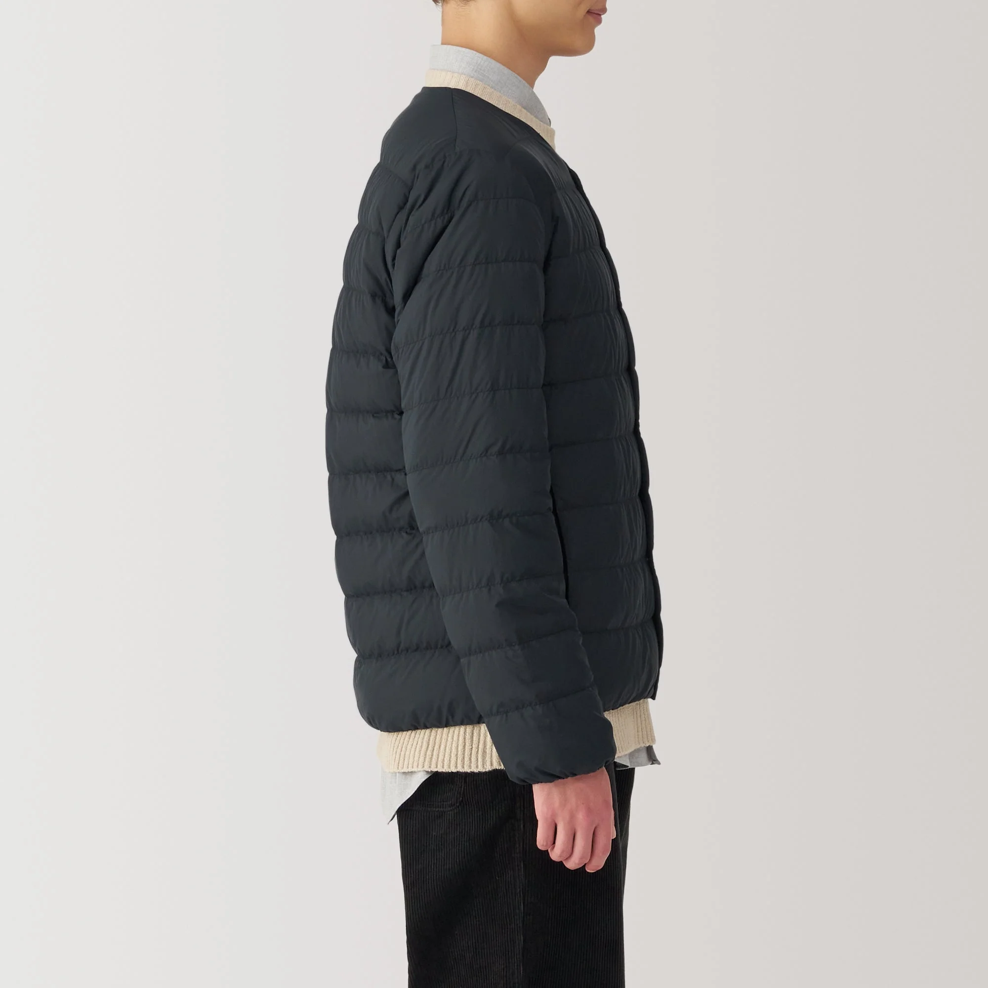 Men's Lightweight Down Collarless Jacket - Image 26