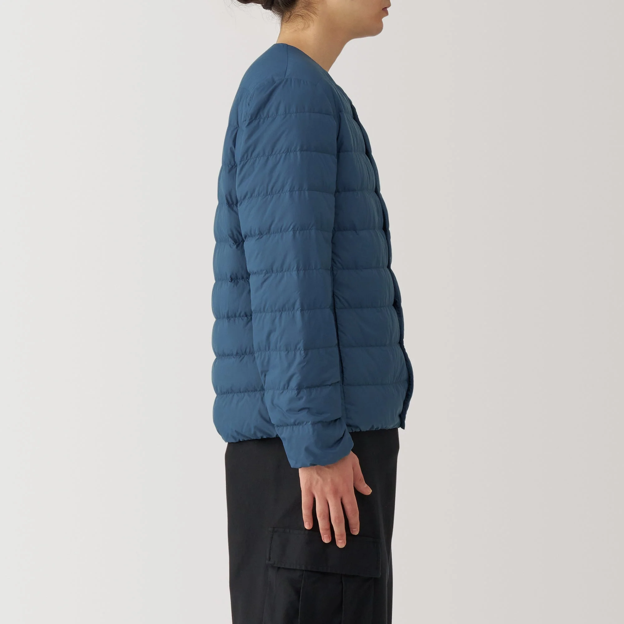 Men's Lightweight Down Collarless Jacket - Image 4