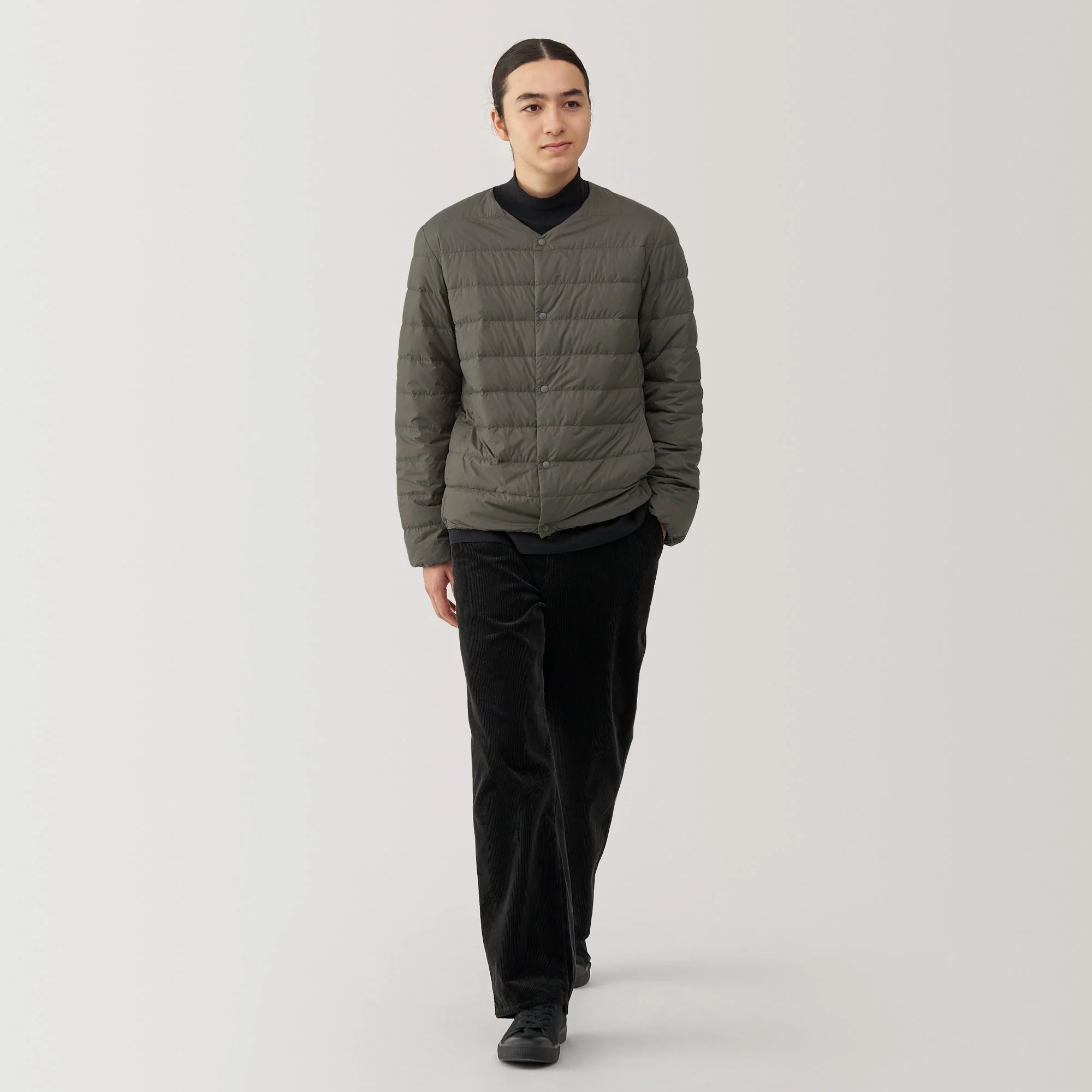Men's Lightweight Down Collarless Jacket - Image 47