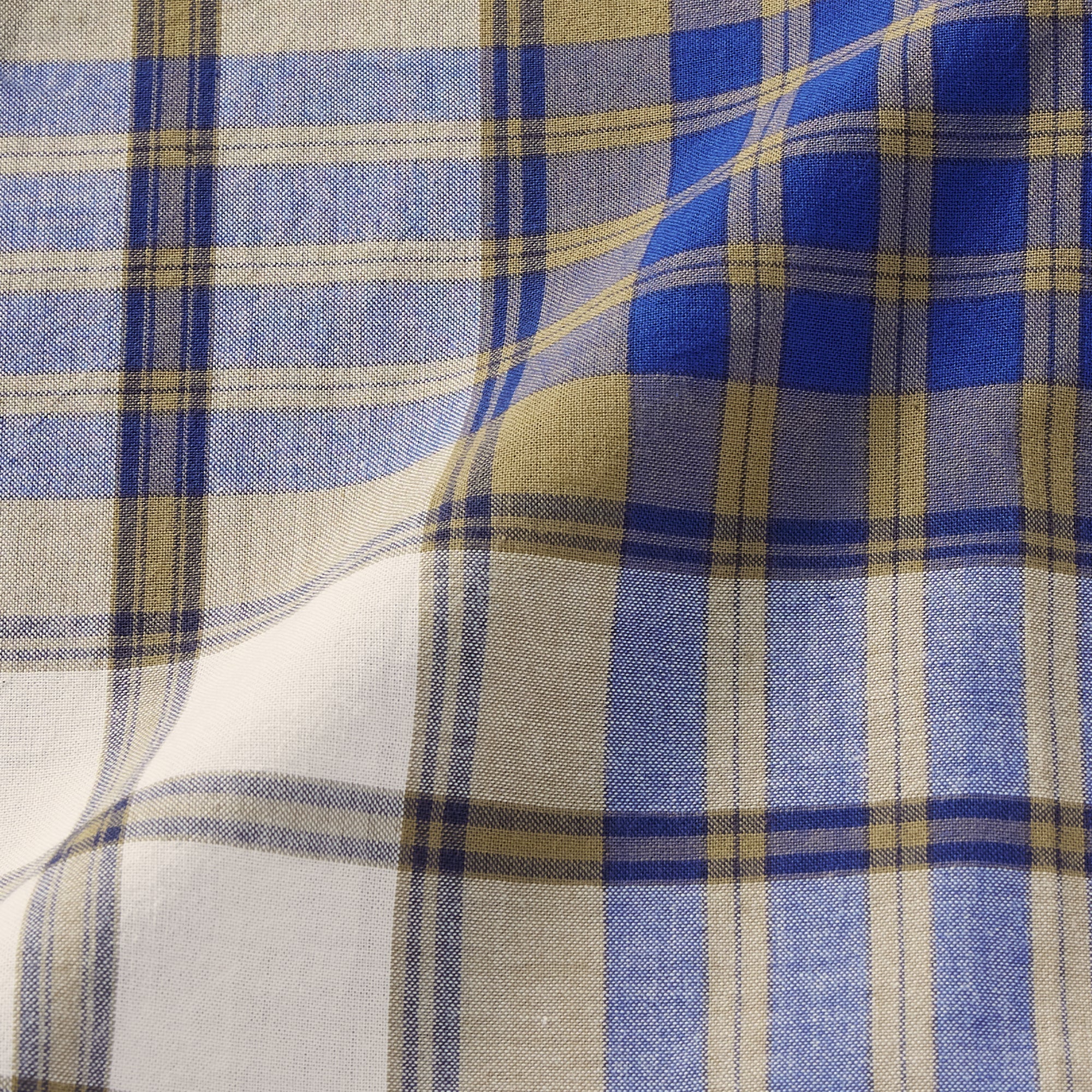 Men's Madras Check Button Down Short Sleeve Shirt - Image 25